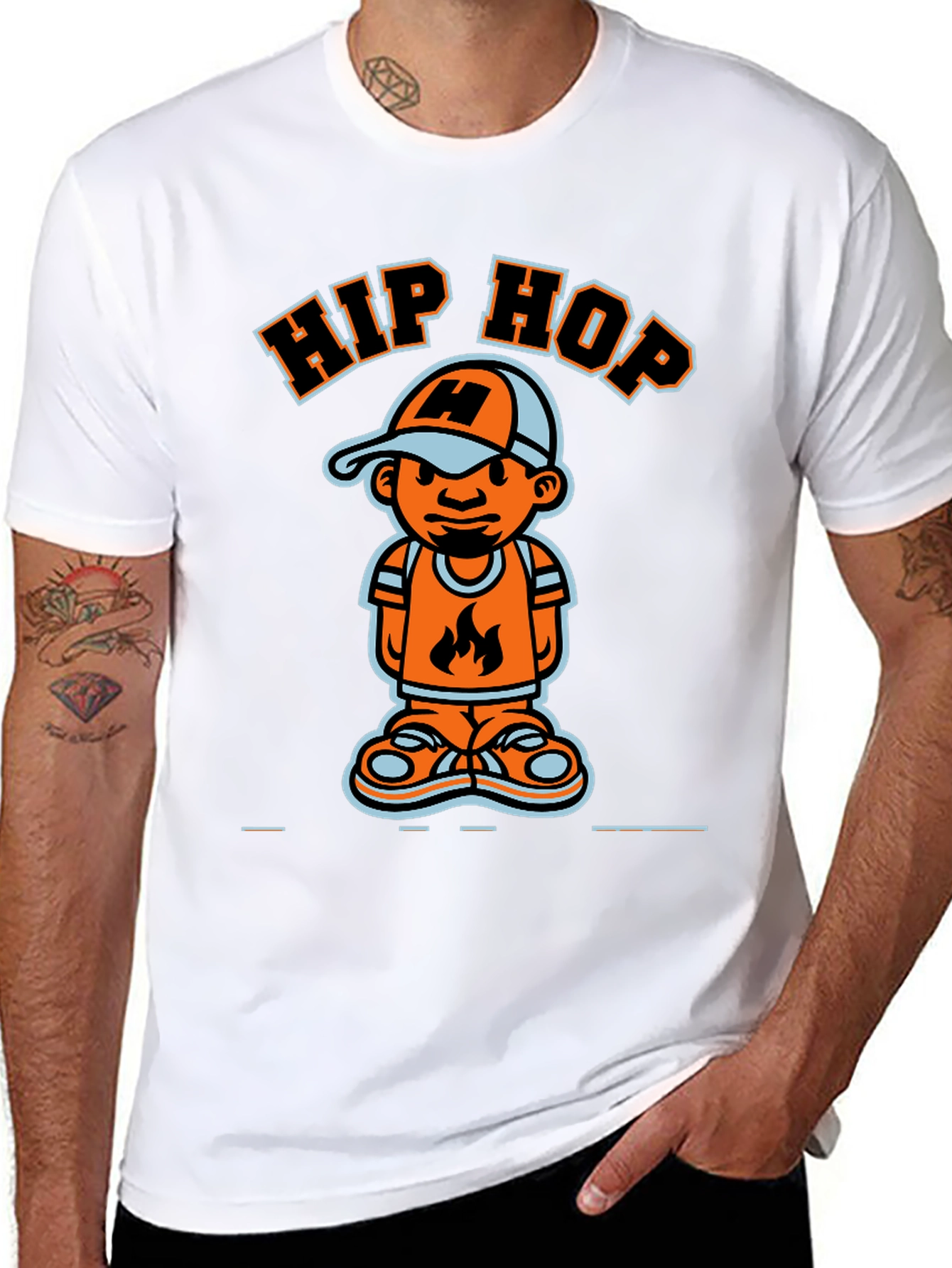 Hip Hop Cartoon T-Shirt - Cool Graphic Tee