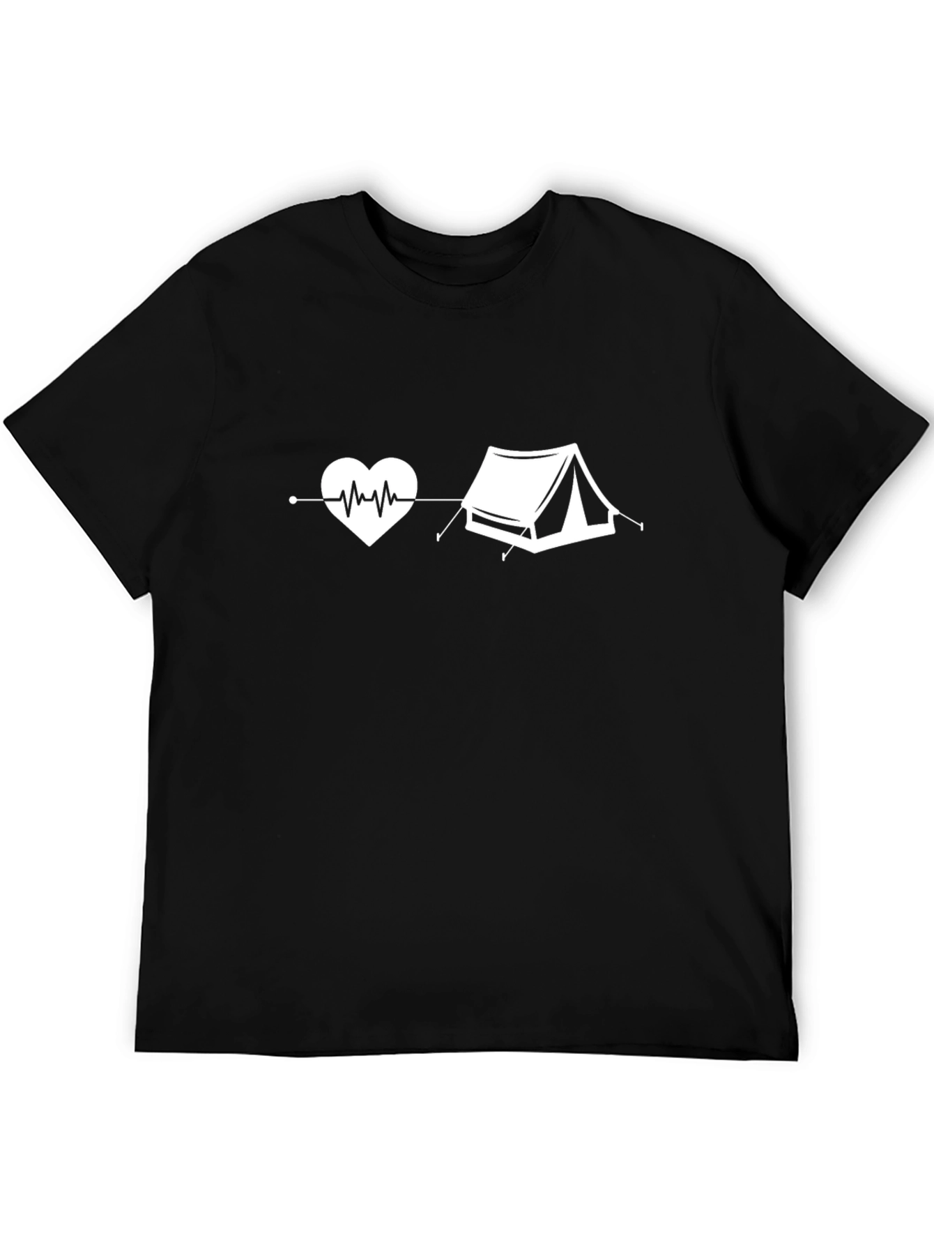 Heartbeat Camping Black T-Shirt