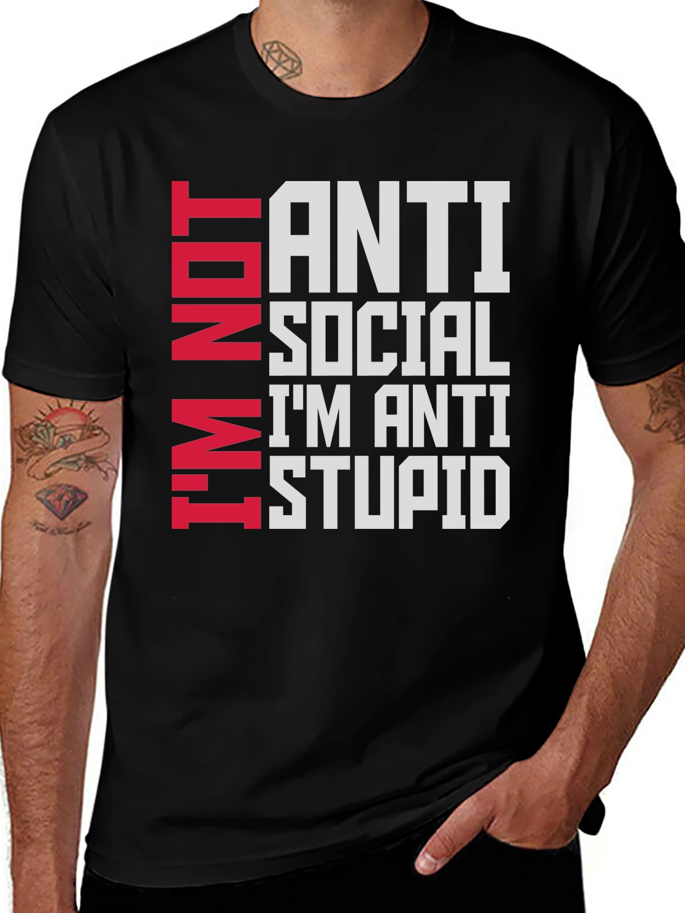 Anti Social Im Anti Stupid T-Shirt