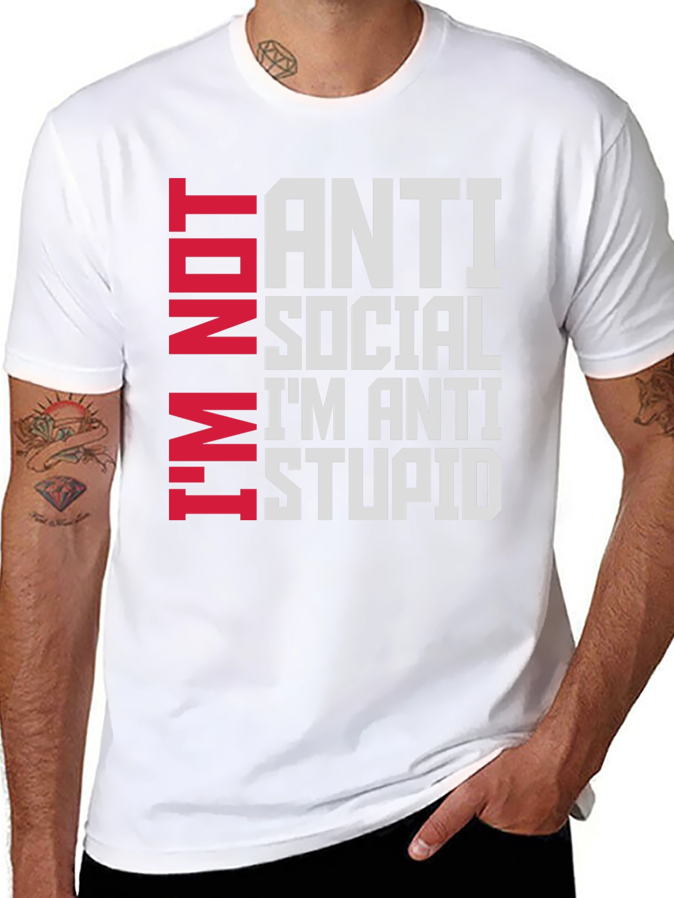 Anti Social Im Anti Stupid T-Shirt
