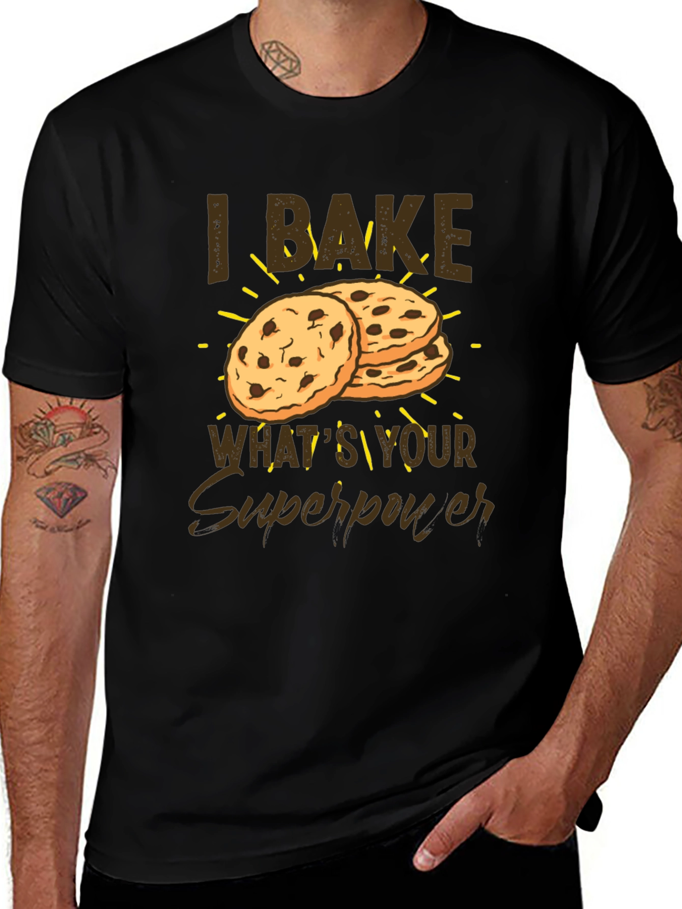 I Bake Whats Your Superpower Funny Baker T-Shirt