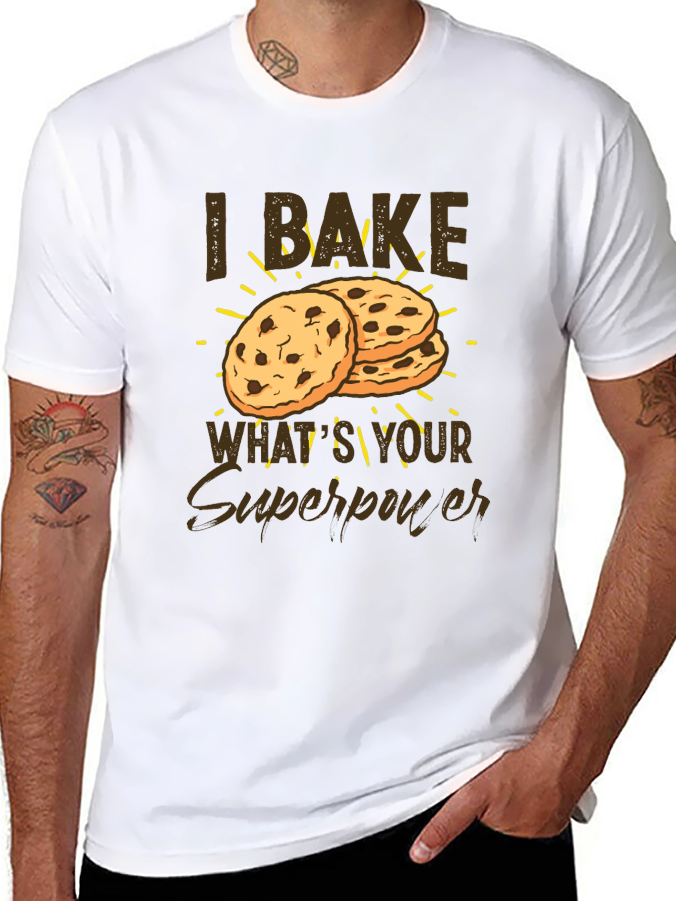 I Bake Whats Your Superpower Funny Baker T-Shirt