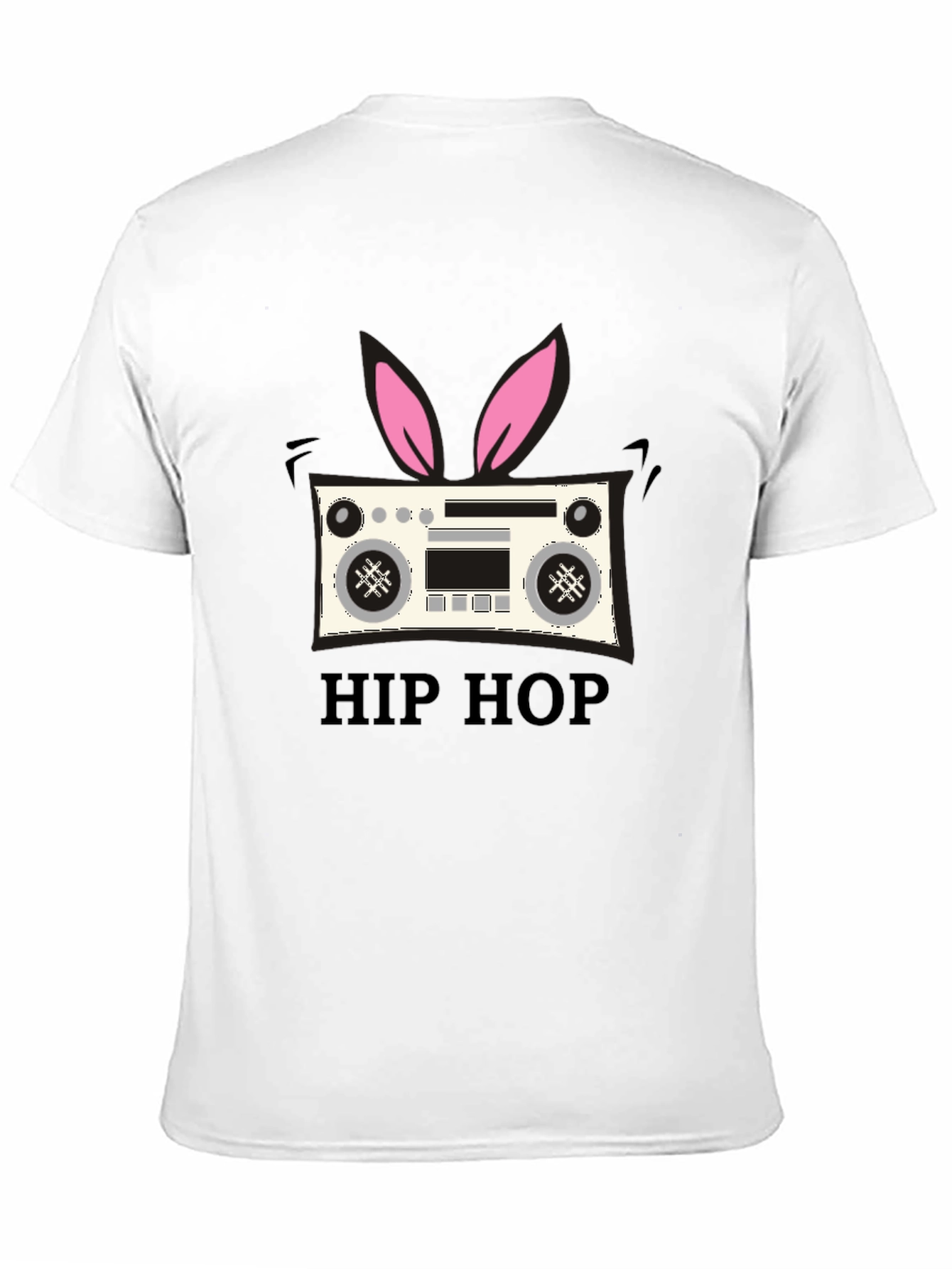 Hip Hop Bunny Boombox Graphic T-Shirt