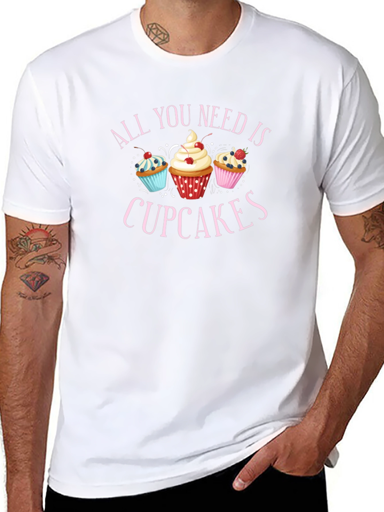 All You Need is Cupcakes Black T-Shirt