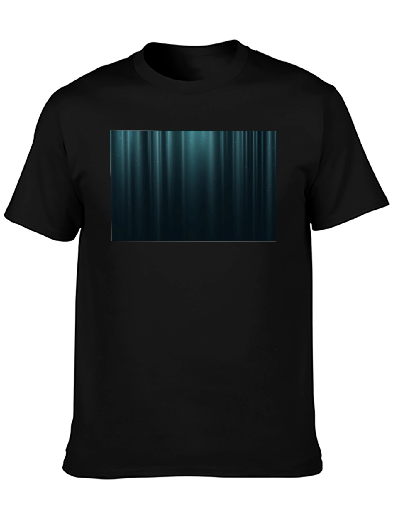Abstract Vertical Stripe T-Shirt - Black