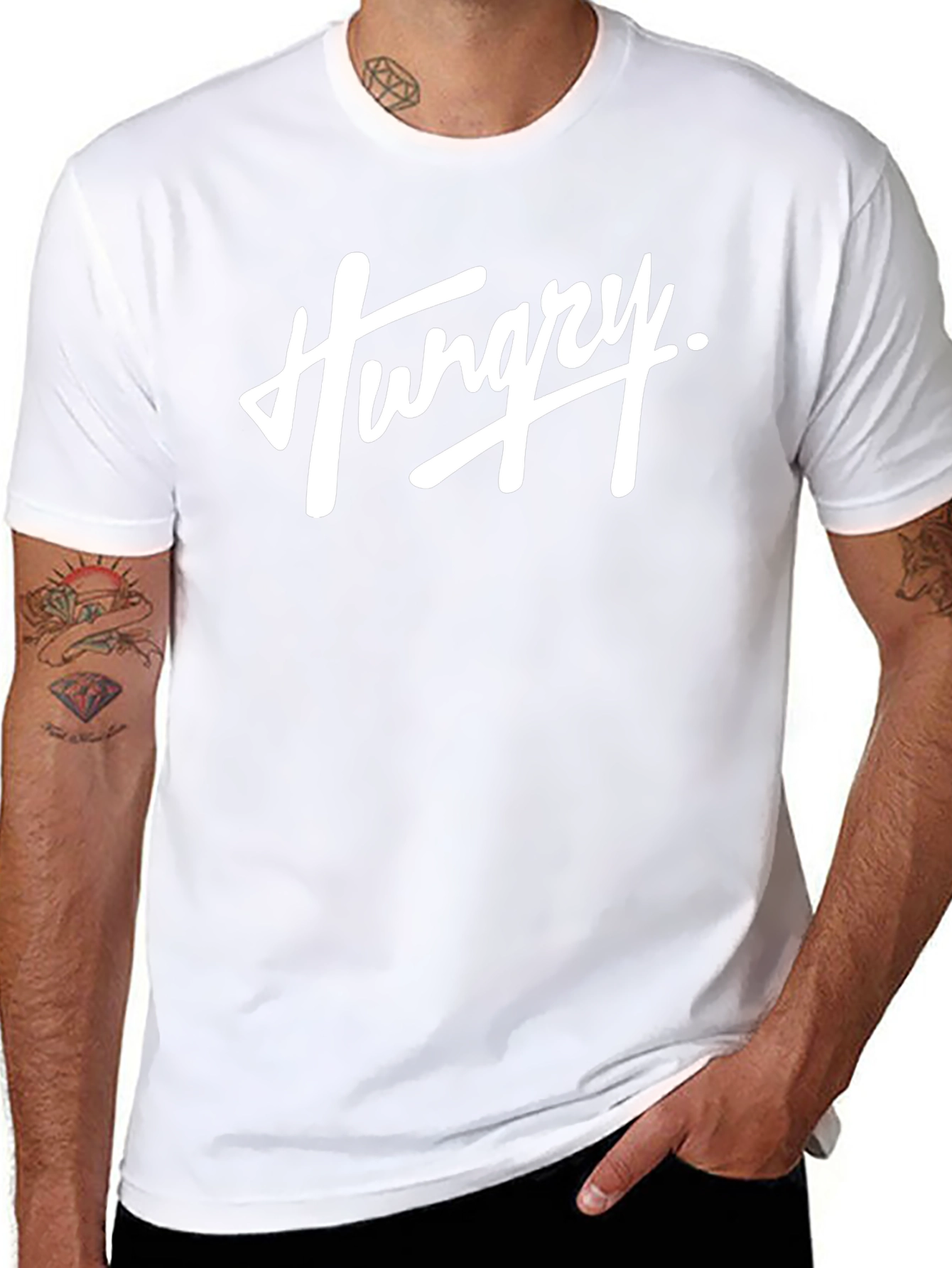 Hungry Graphic T-Shirt - Black Casual Tee