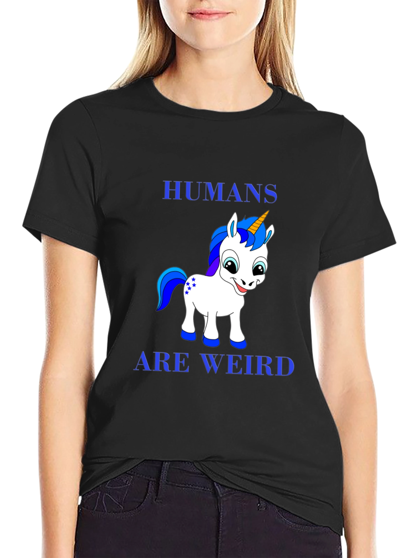 Humans Are Weird Unicorn Graphic T-Shirt