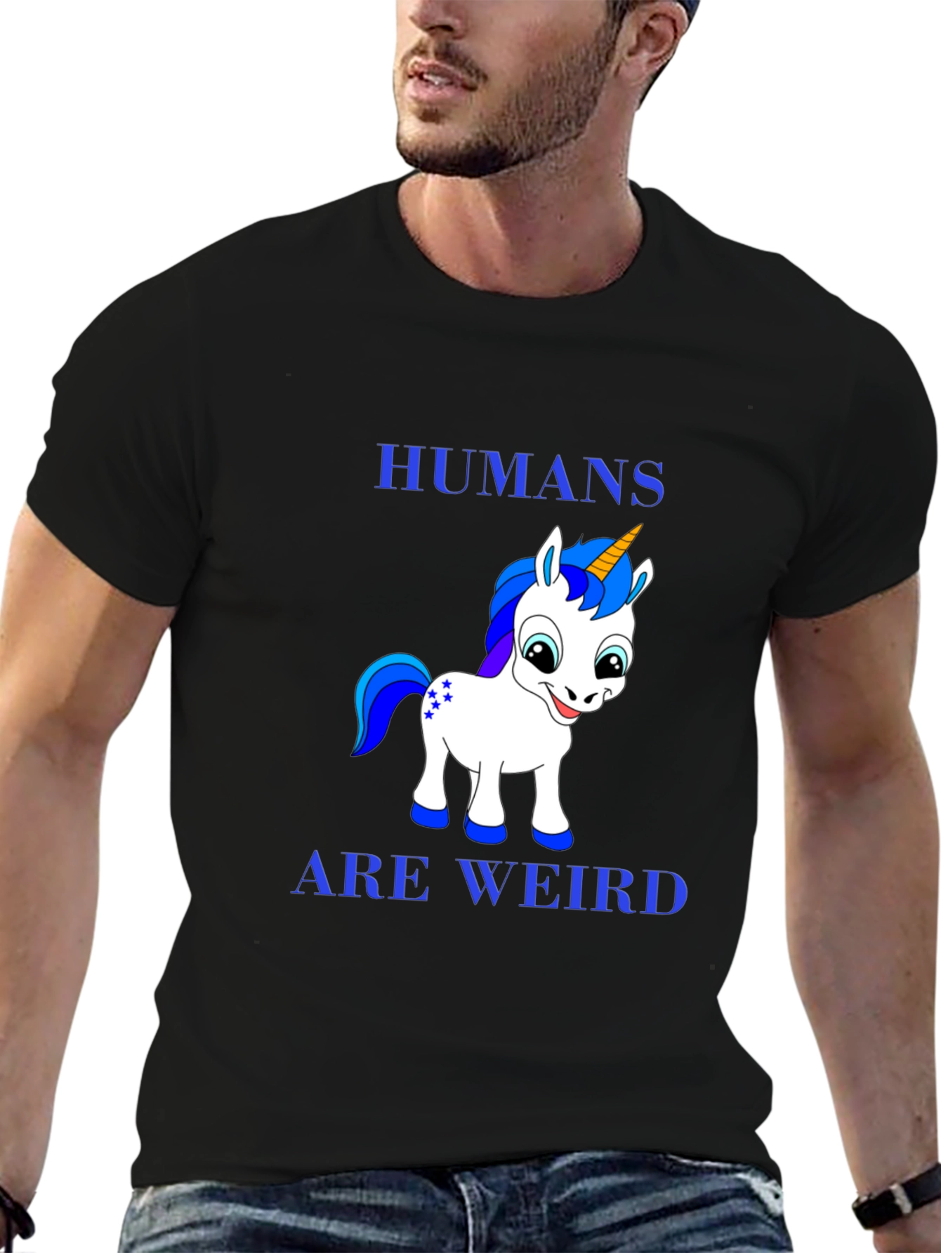 Humans Are Weird Unicorn Graphic T-Shirt
