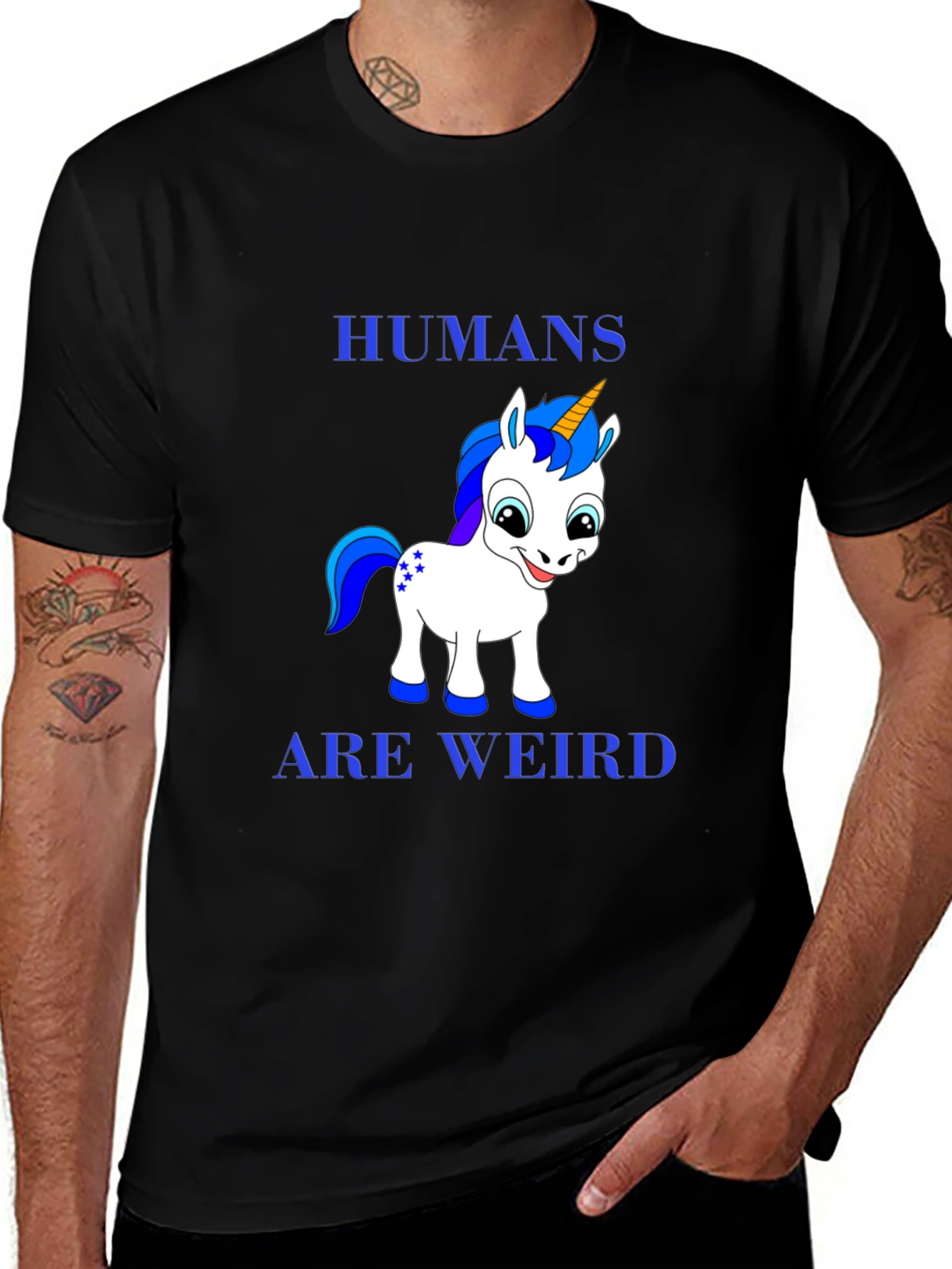Humans Are Weird Unicorn Graphic T-Shirt