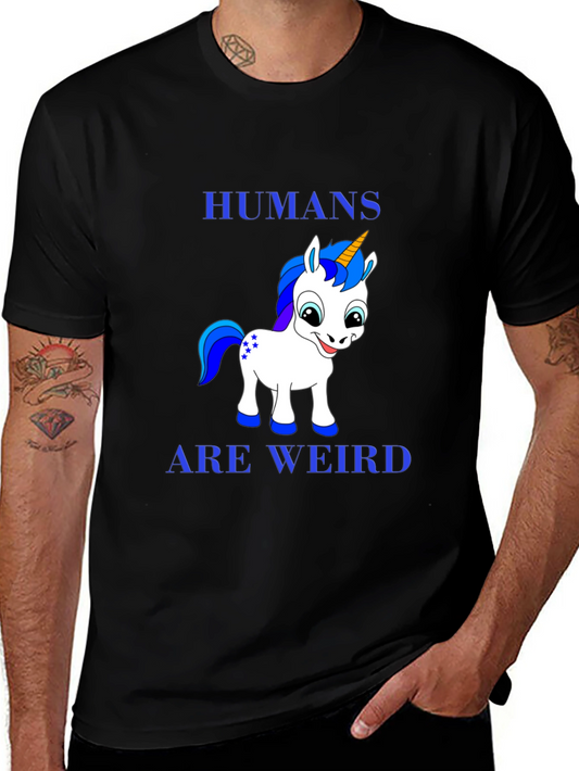 Humans Are Weird Unicorn Graphic T-Shirt