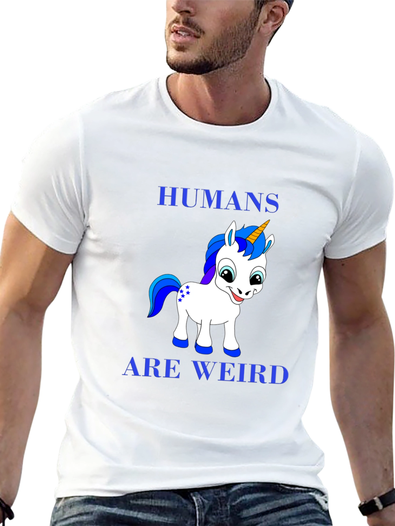 Humans Are Weird Unicorn Graphic T-Shirt