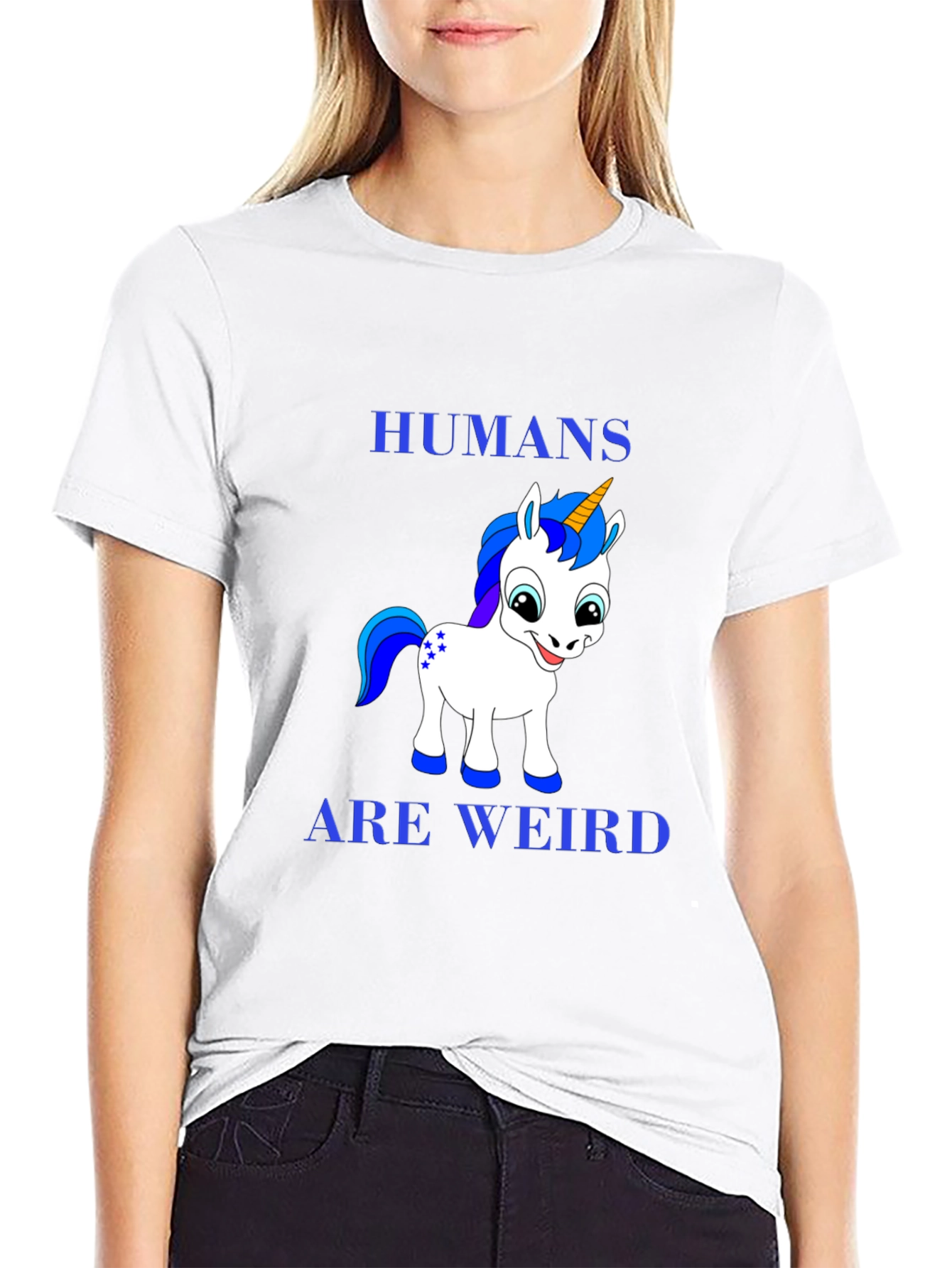 Humans Are Weird Unicorn Graphic T-Shirt