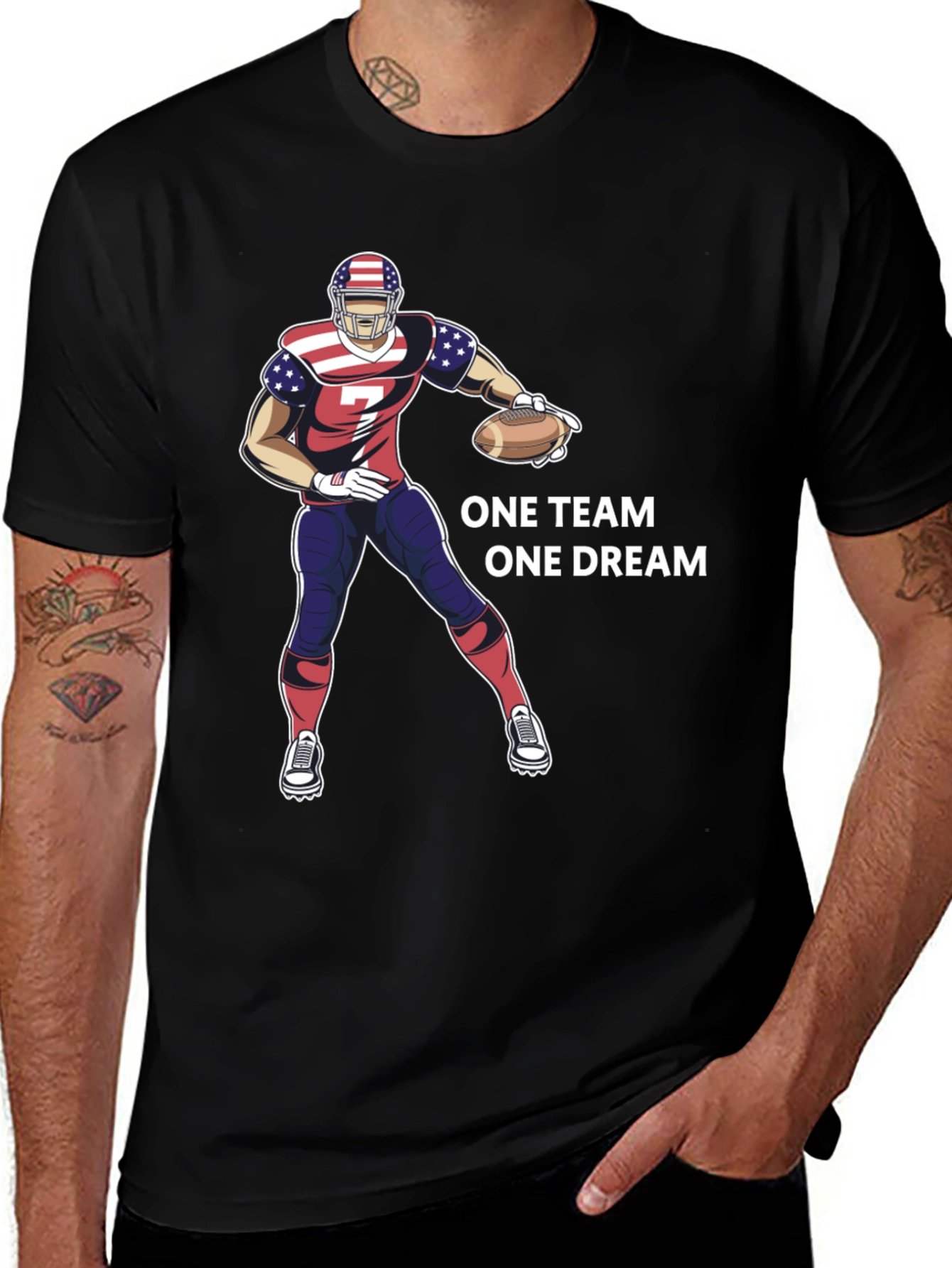 American Football T-Shirt - One Team One Dream
