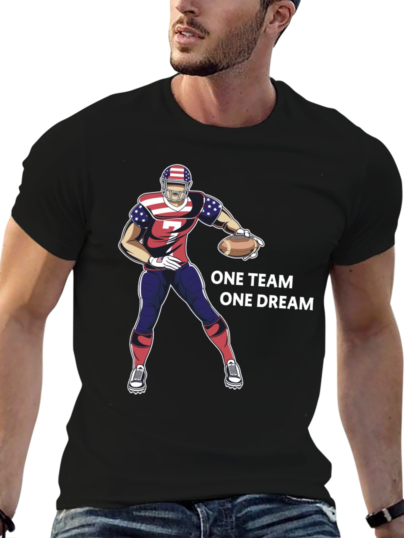 American Football T-Shirt - One Team One Dream