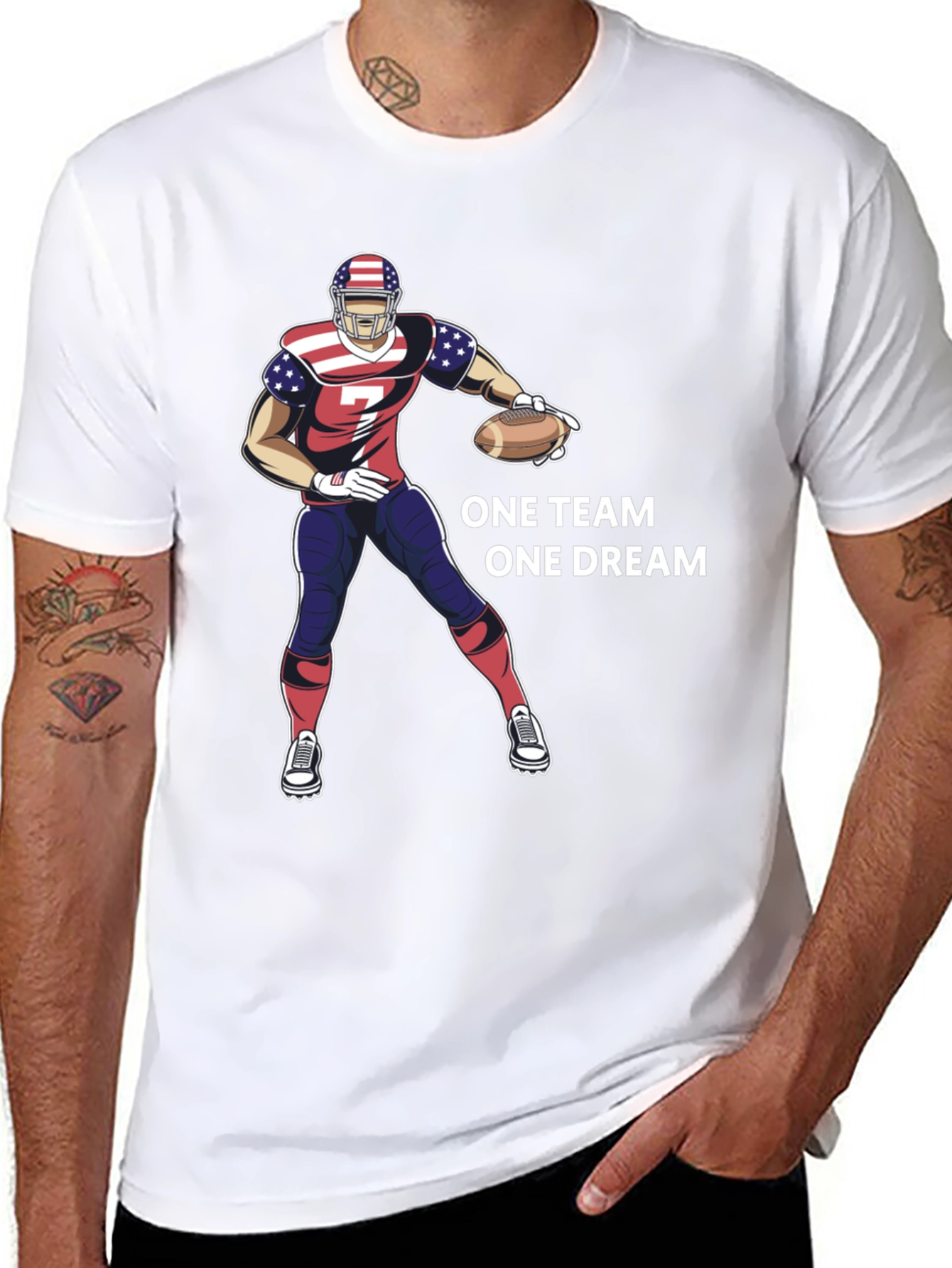 American Football T-Shirt - One Team One Dream