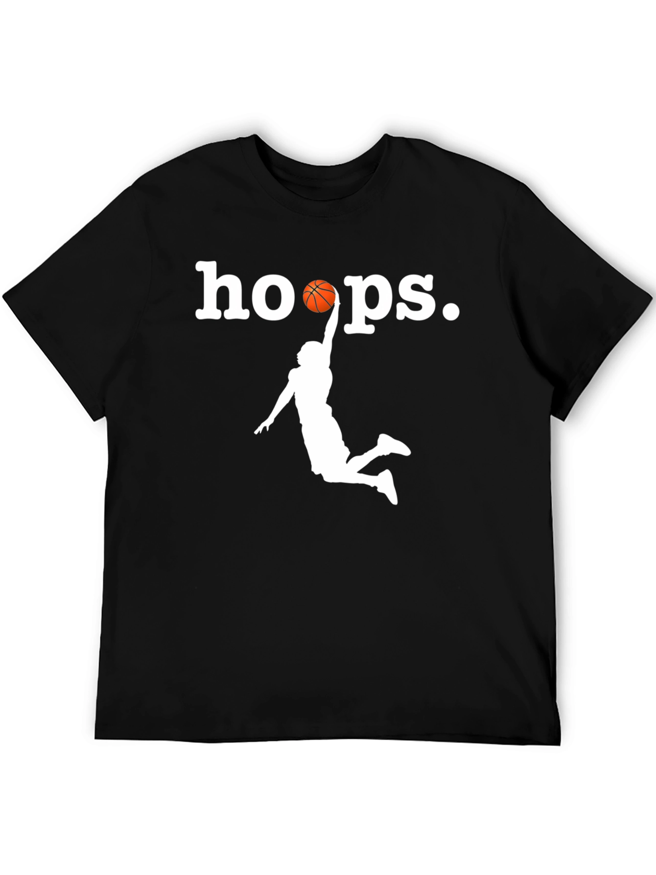 Hoops Graphic T-Shirt - Black Basketball Tee