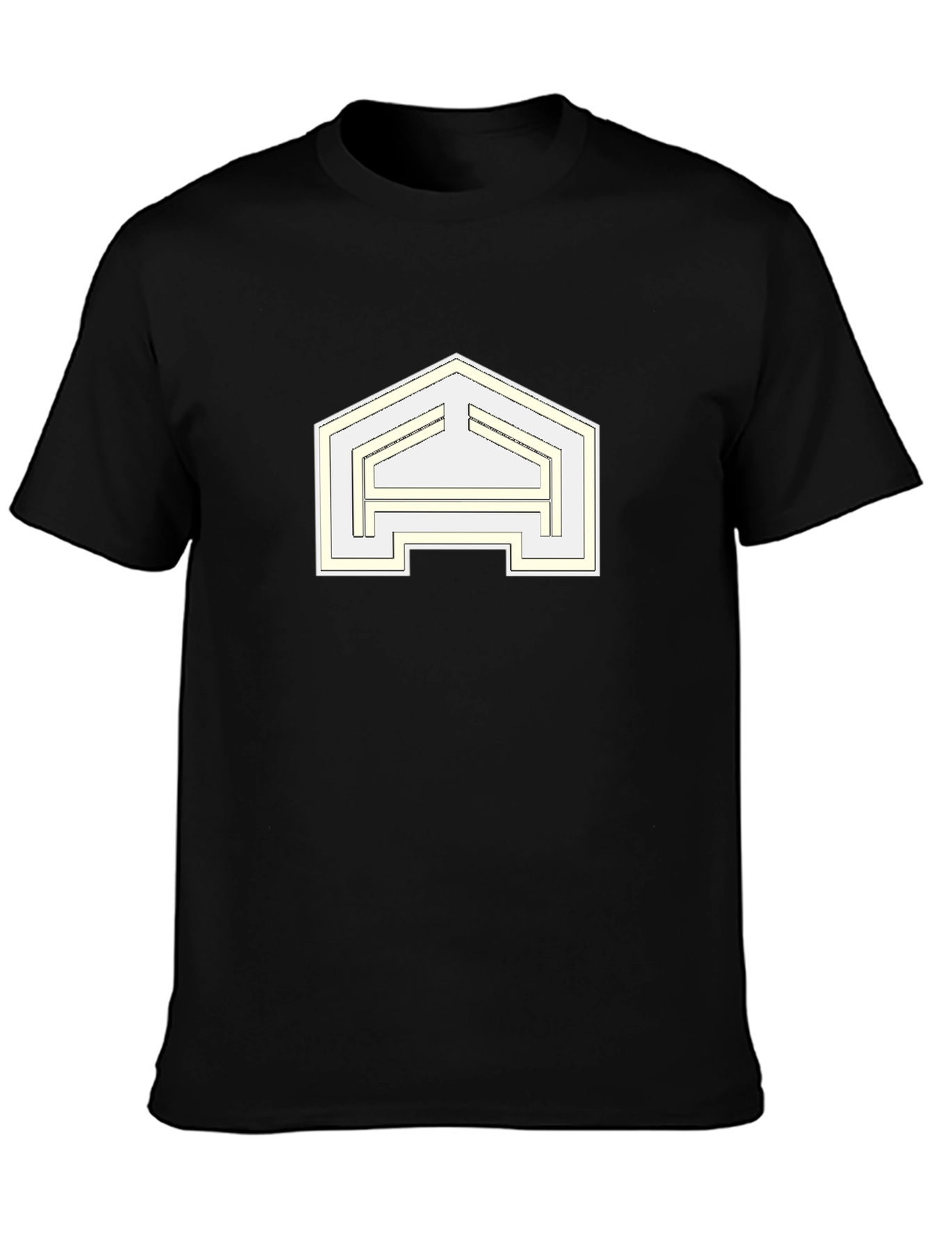 Abstract Logo Black T-Shirt - Modern Design