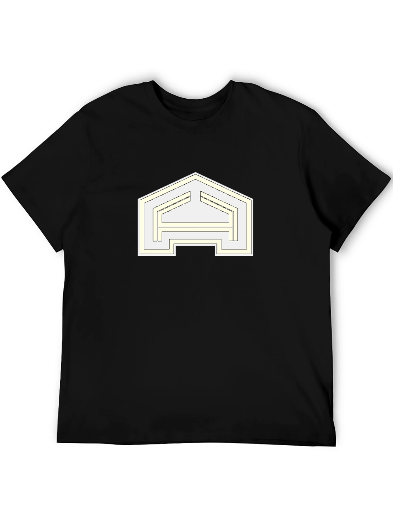Abstract Logo Black T-Shirt - Modern Design