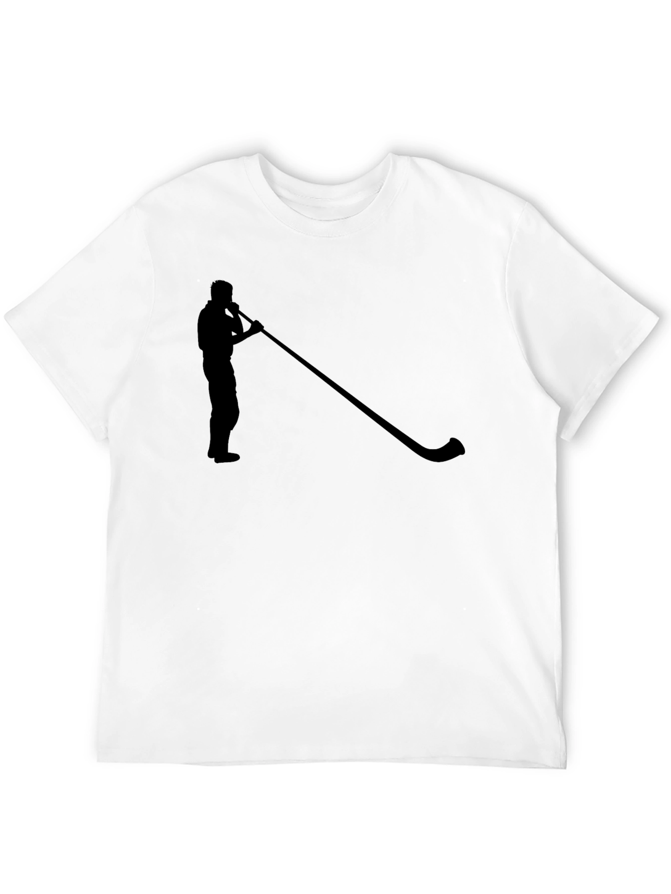 Alphorn Silhouette Graphic Tee - Black Cotton T-Shirt