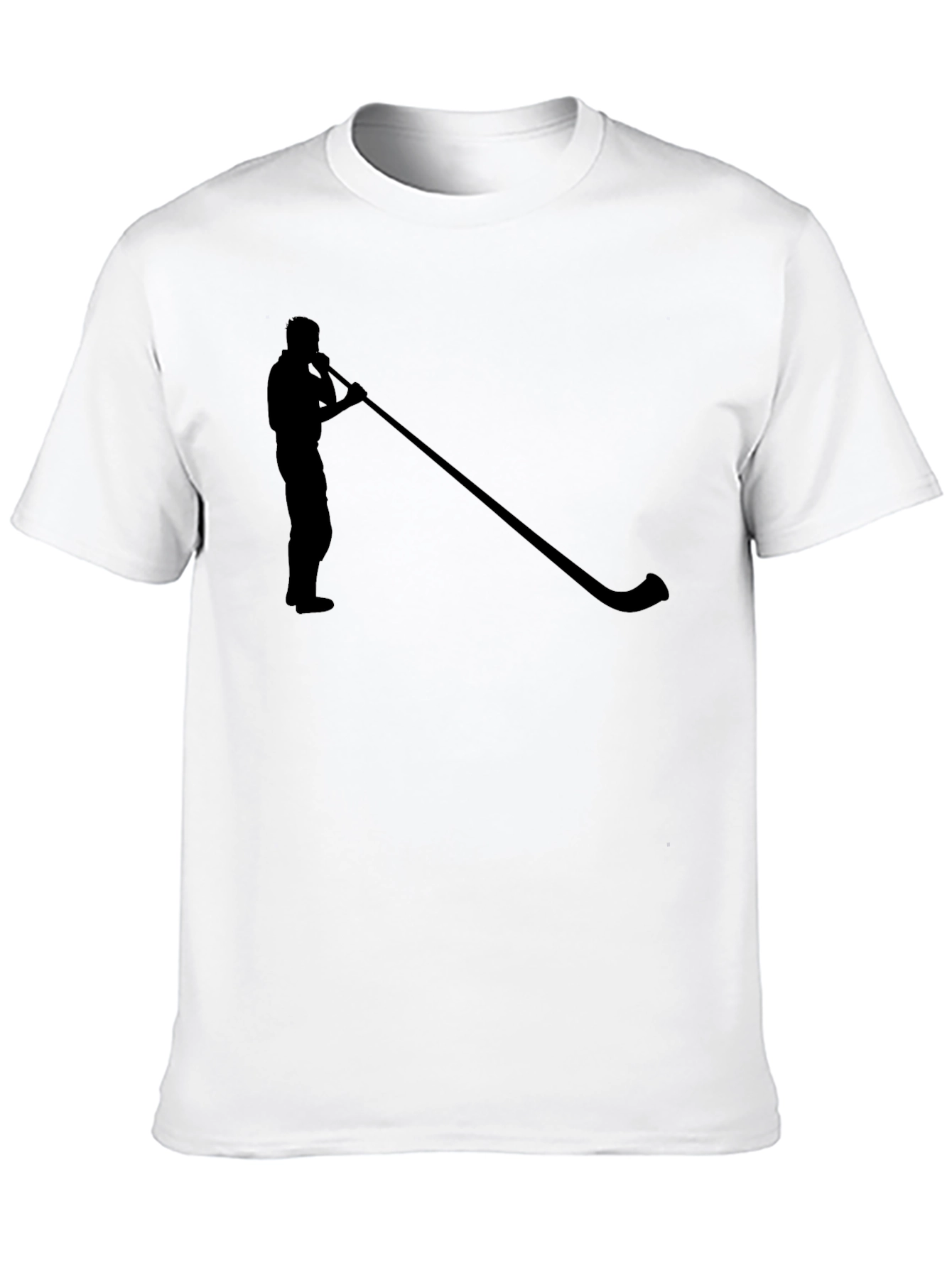 Alphorn Silhouette Graphic Tee - Black Cotton T-Shirt