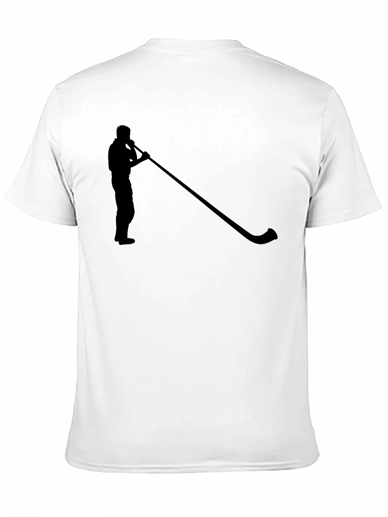 Alphorn Silhouette Graphic Tee - Black Cotton T-Shirt