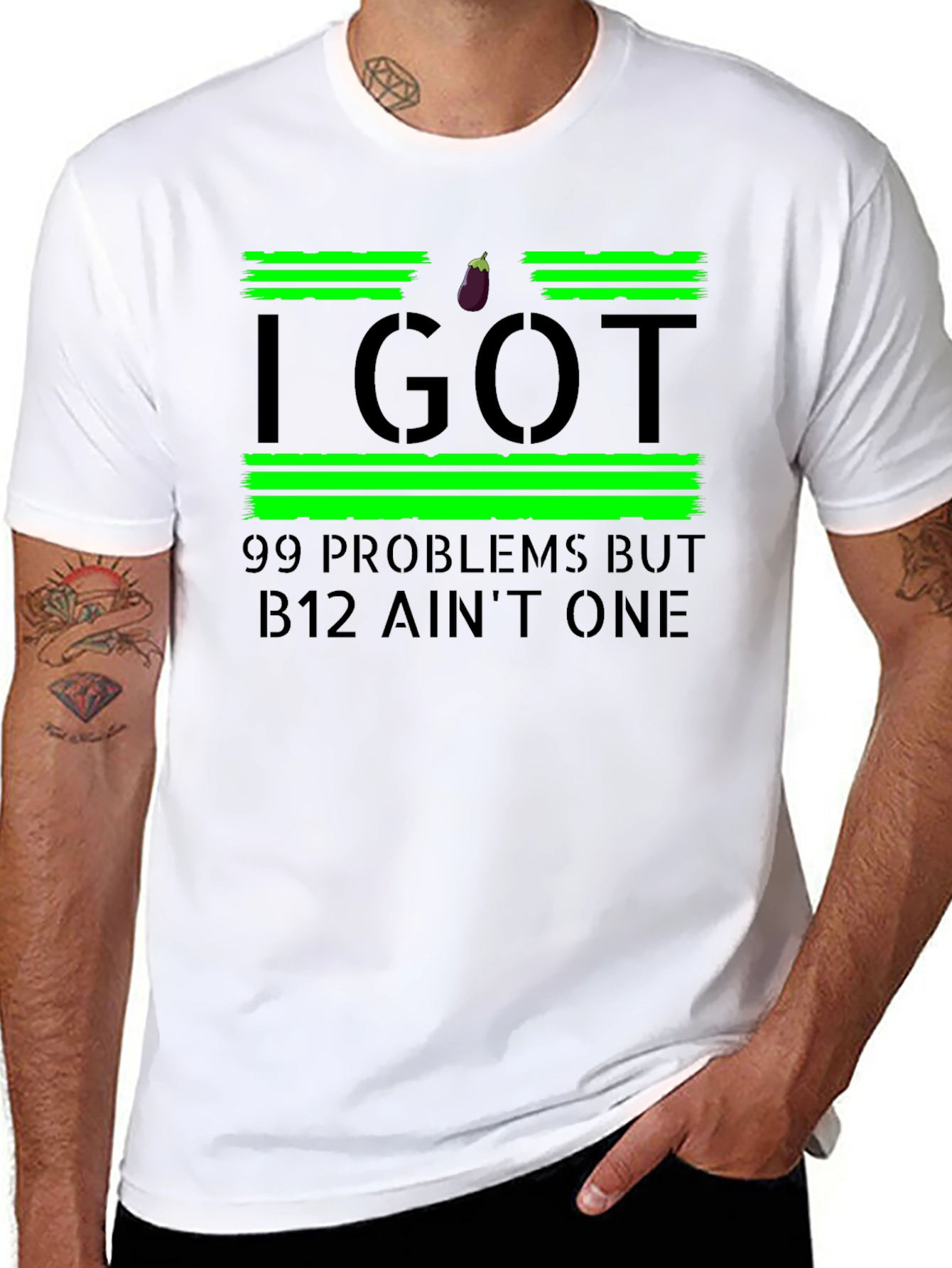 99 Problems B12 Aint One Black T-Shirt