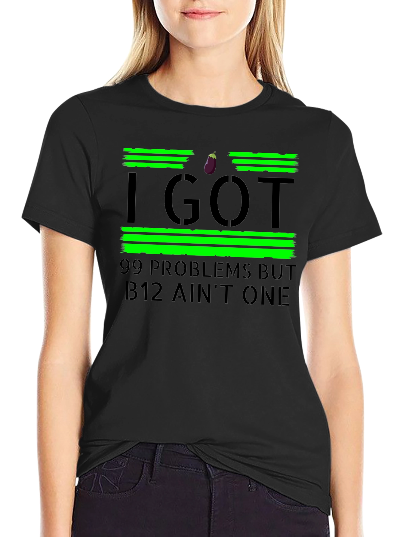 99 Problems B12 Aint One Black T-Shirt