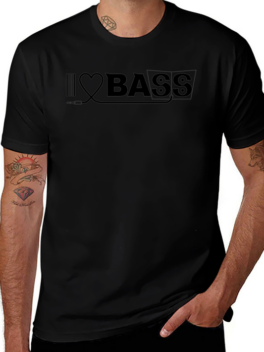 I Heart Bass Graphic Tee - Music Lover T-Shirt