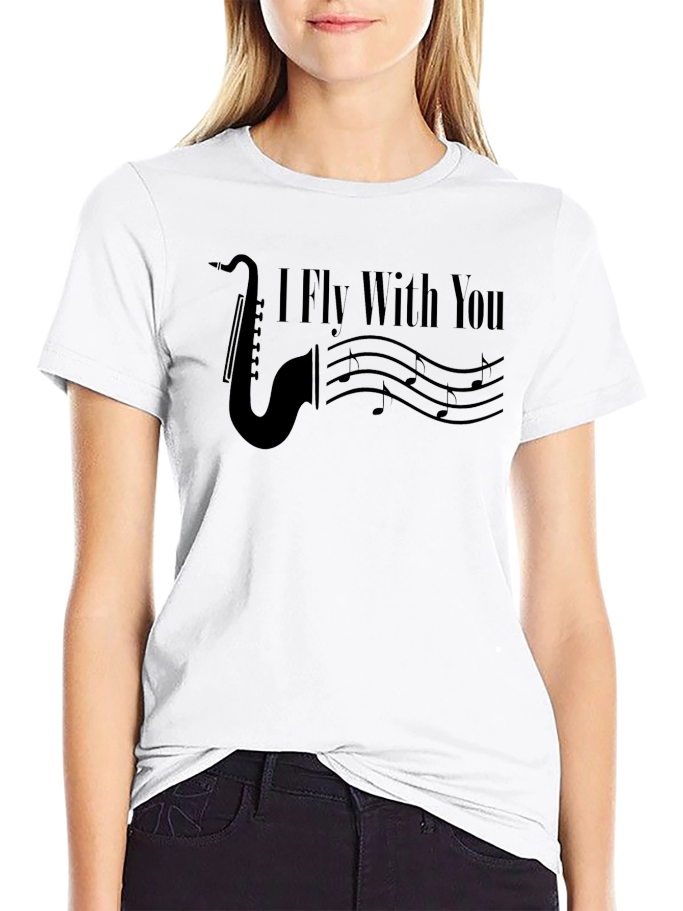 I Fly With You Saxophone Graphic Tee