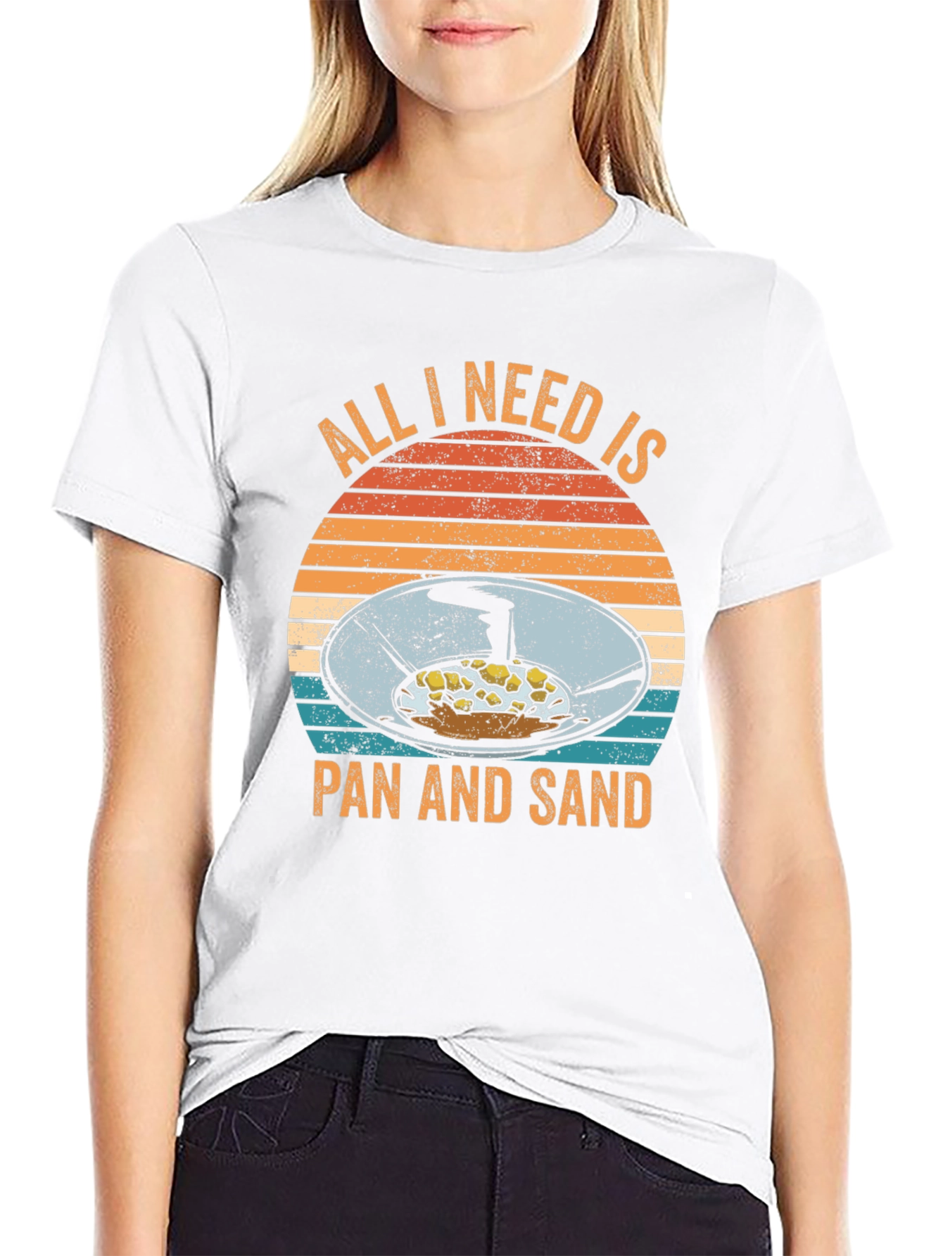 All I Need Is Pan and Sand Black T-Shirt