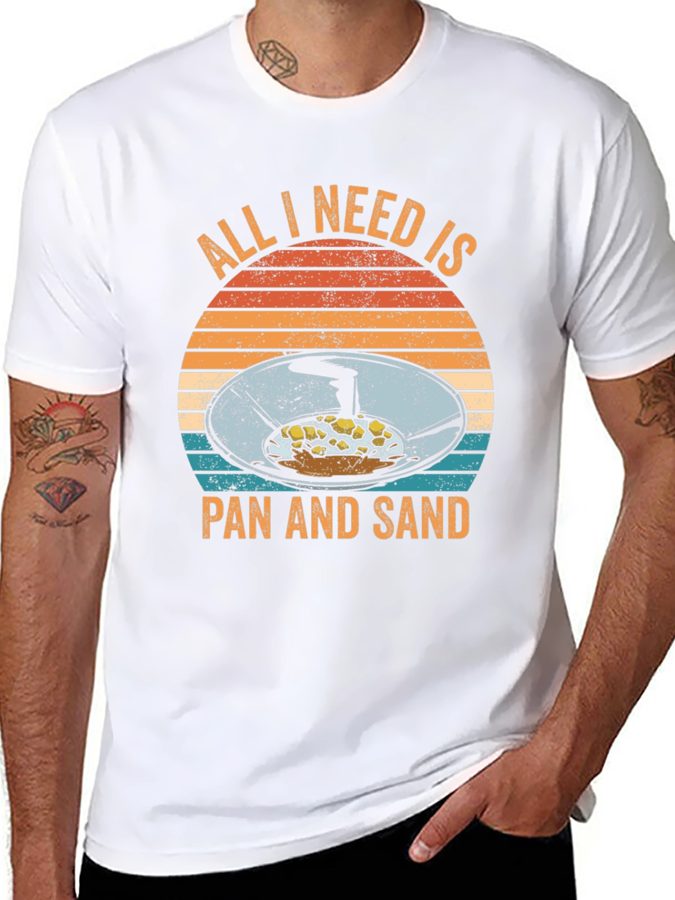 All I Need Is Pan and Sand Black T-Shirt