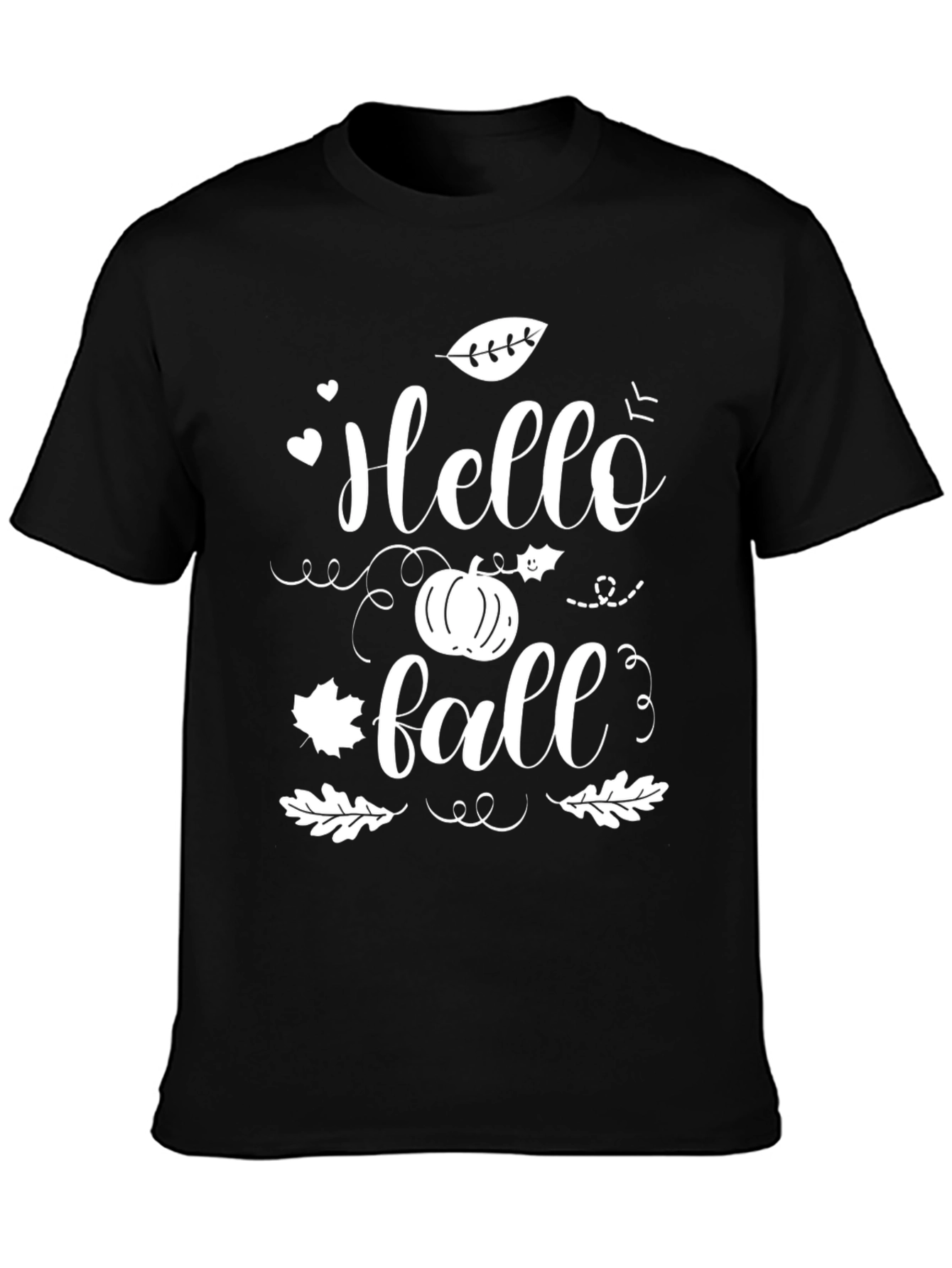 Hello Fall Graphic Tee - Black