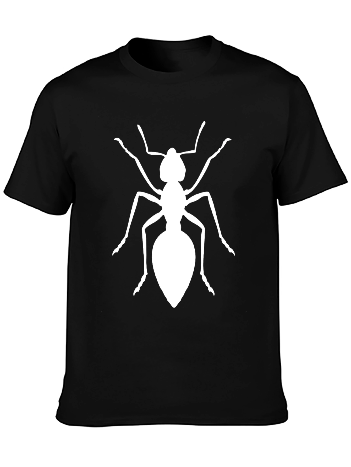 Ant Graphic Tee - Black Cotton Casual