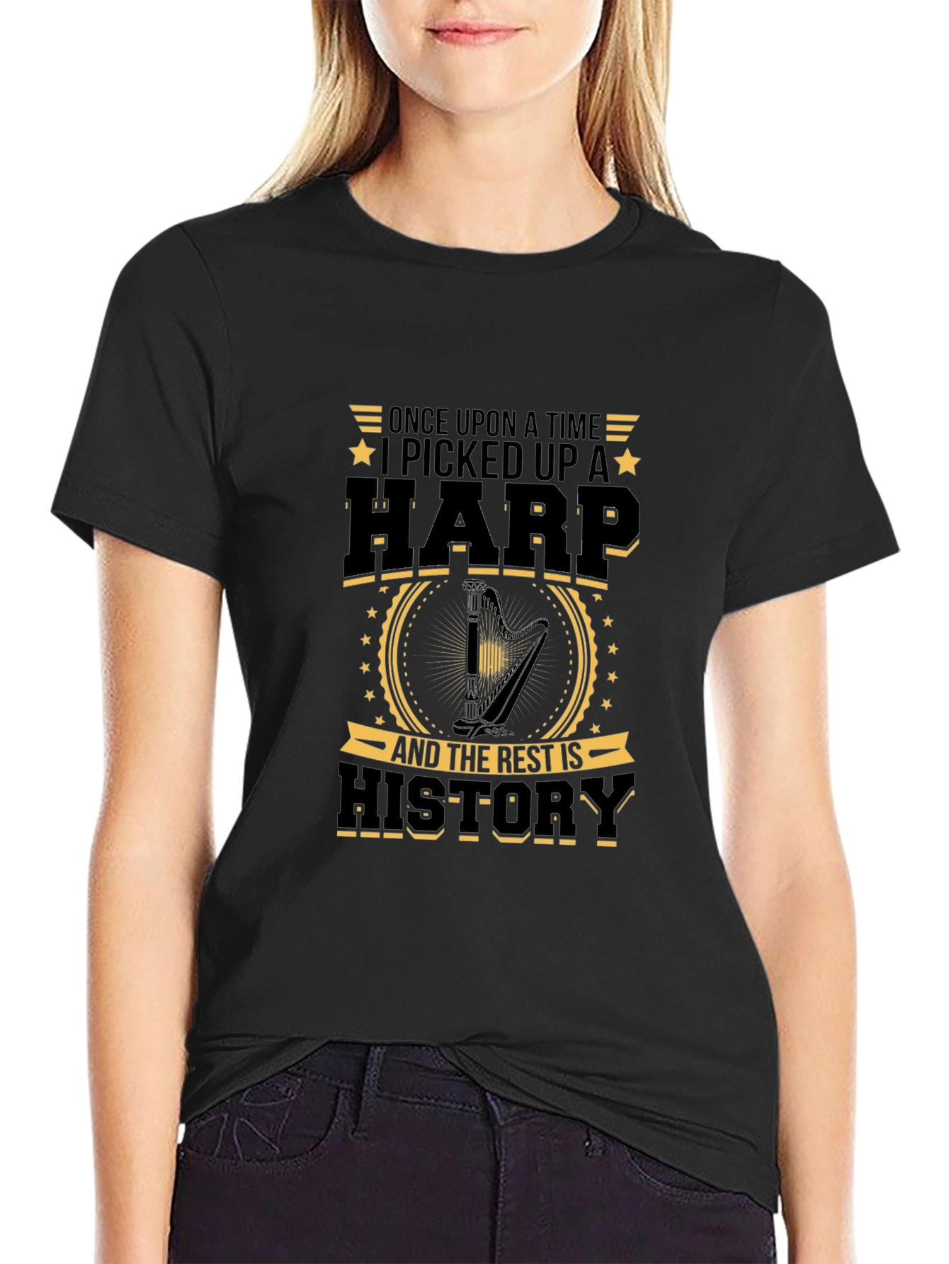 Harp History Graphic T-Shirt - Musician Tee