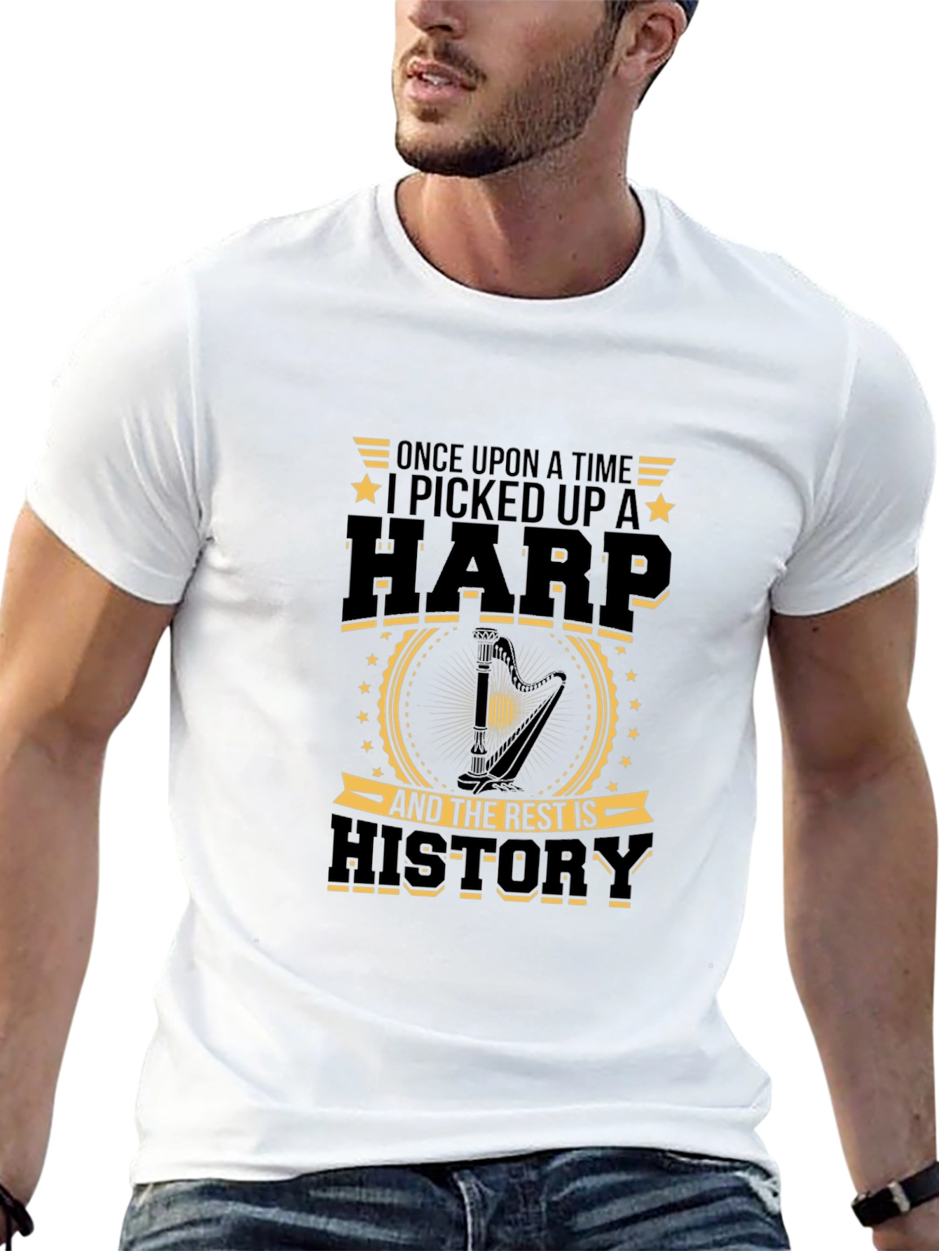 Harp History Graphic T-Shirt - Musician Tee