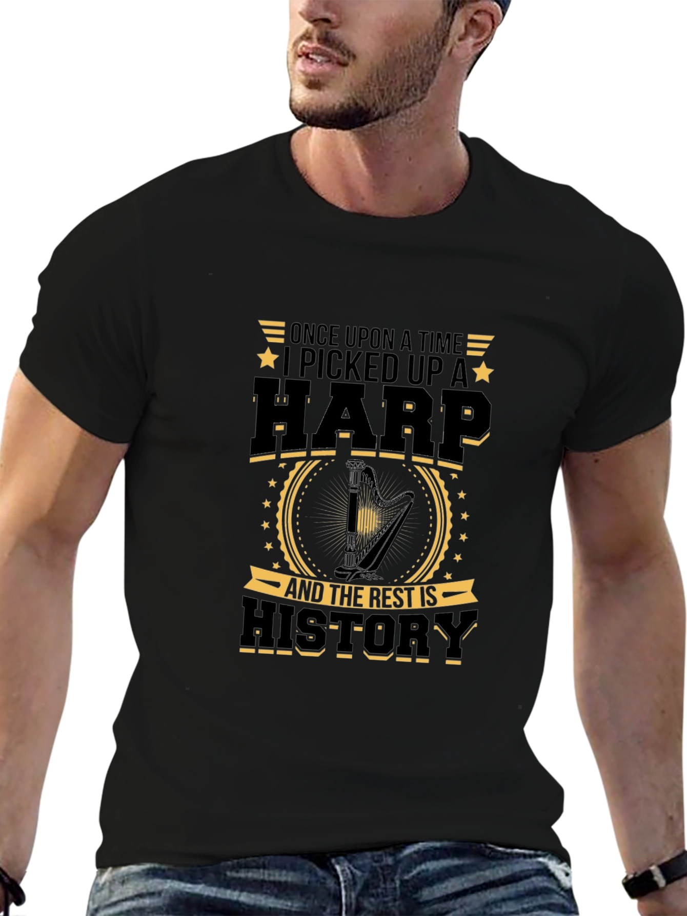 Harp History Graphic T-Shirt - Musician Tee