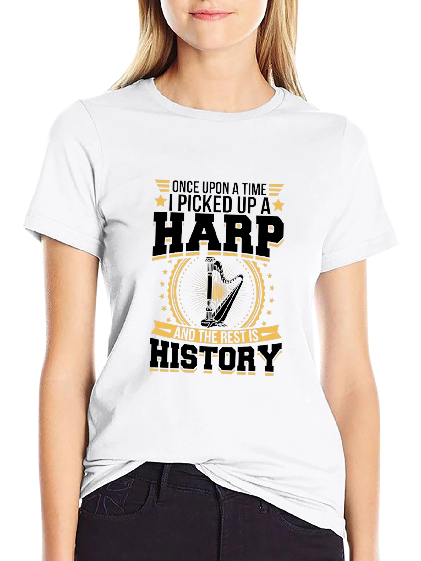 Harp History Graphic T-Shirt - Musician Tee