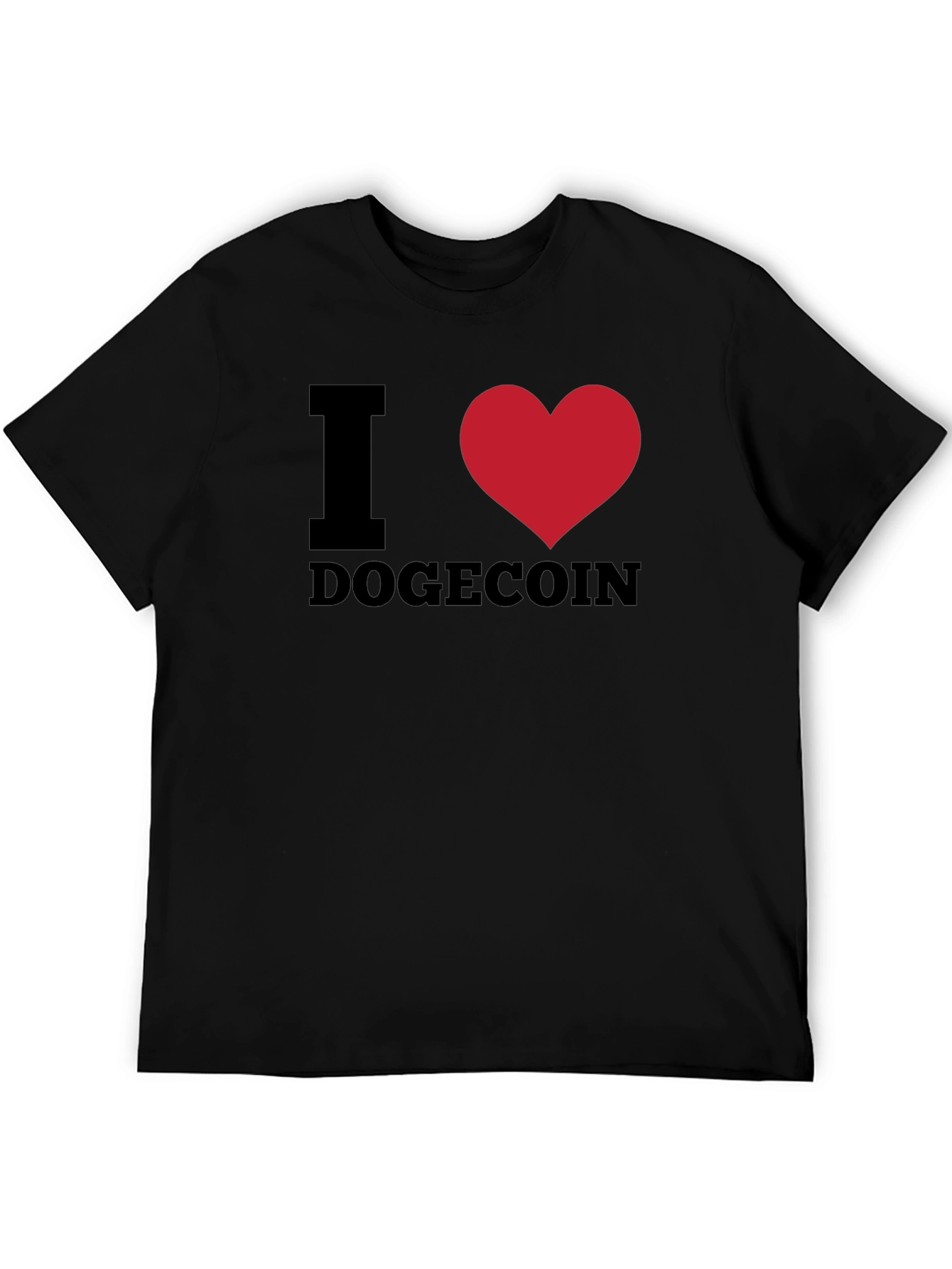 I Heart Dogecoin Black T-Shirt
