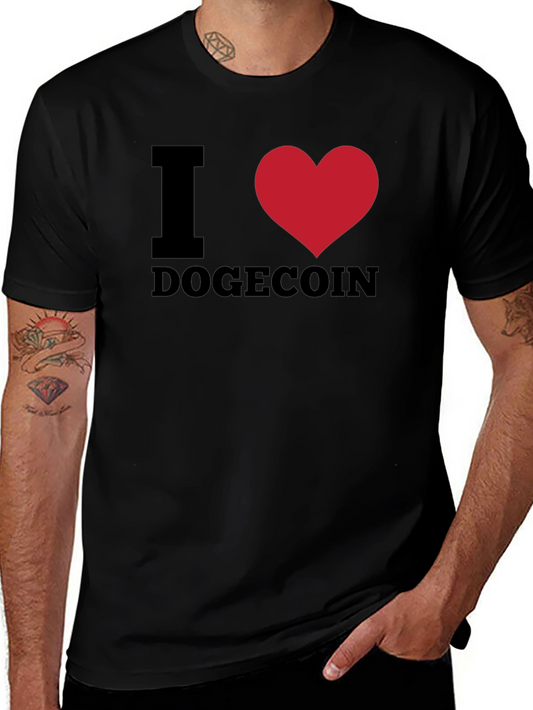 I Heart Dogecoin Black T-Shirt