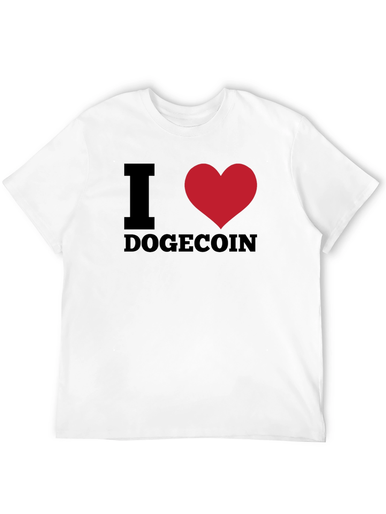 I Heart Dogecoin Black T-Shirt