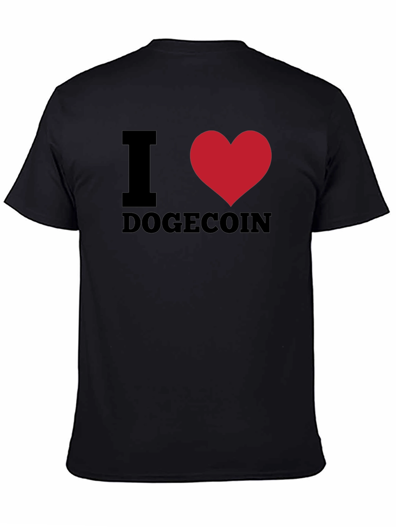 I Heart Dogecoin Black T-Shirt