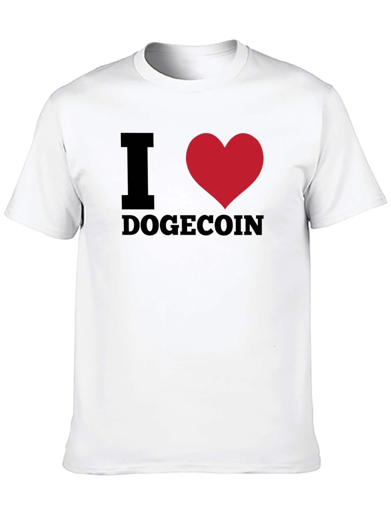 I Heart Dogecoin Black T-Shirt