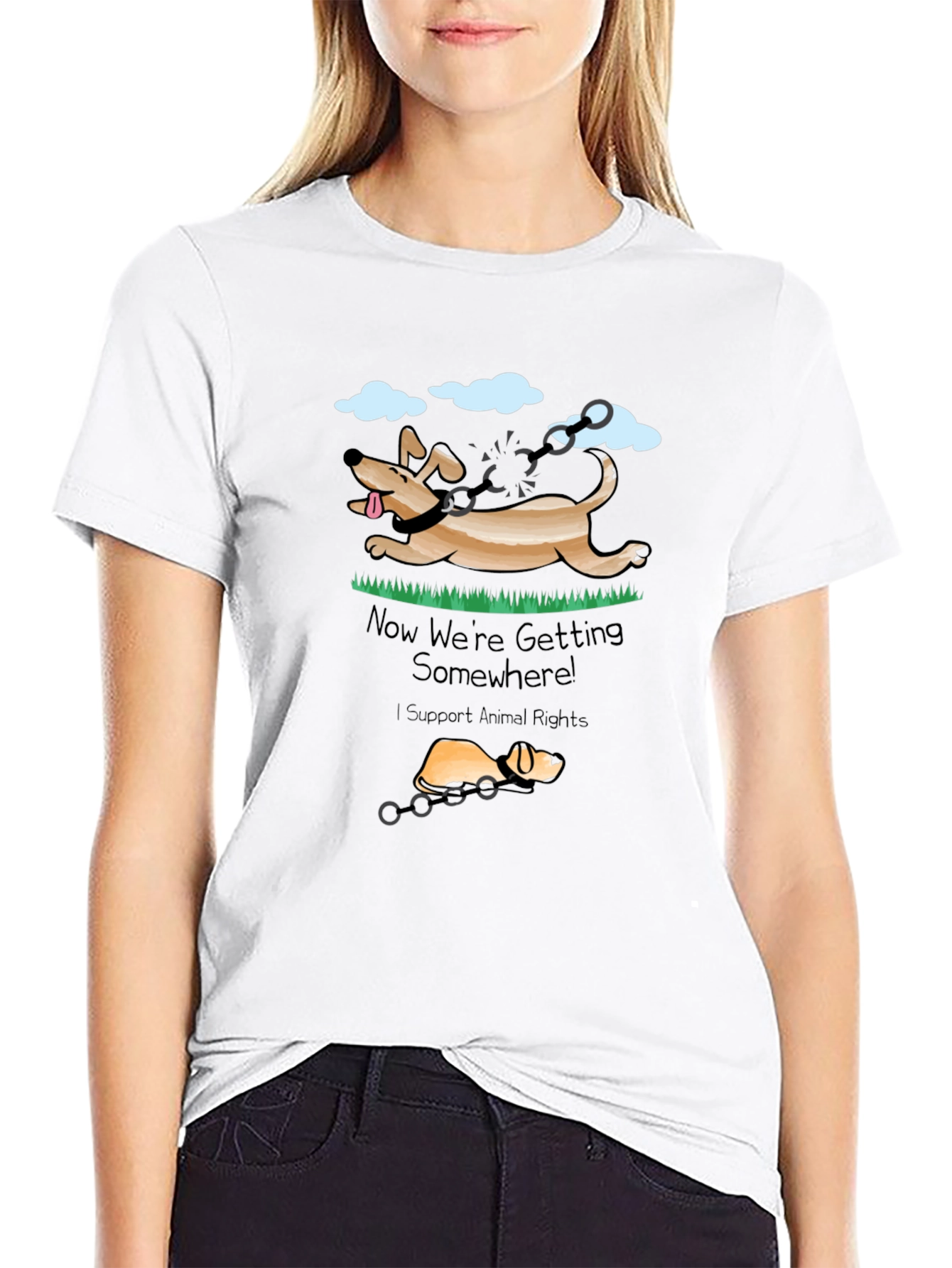 Animal Rights T-Shirt - Dog Liberation Design