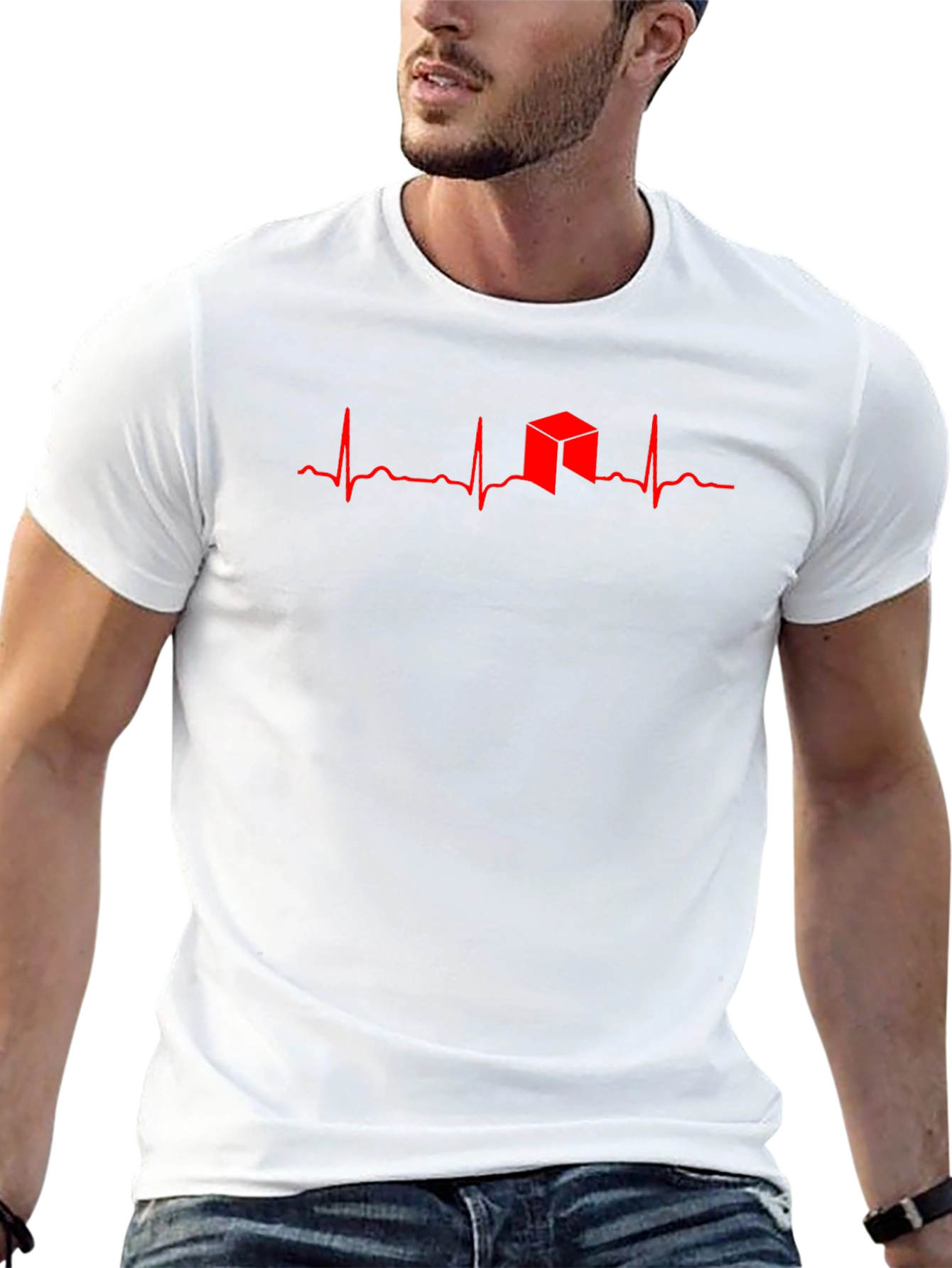 Heartbeat Crypto T-Shirt - Red Design