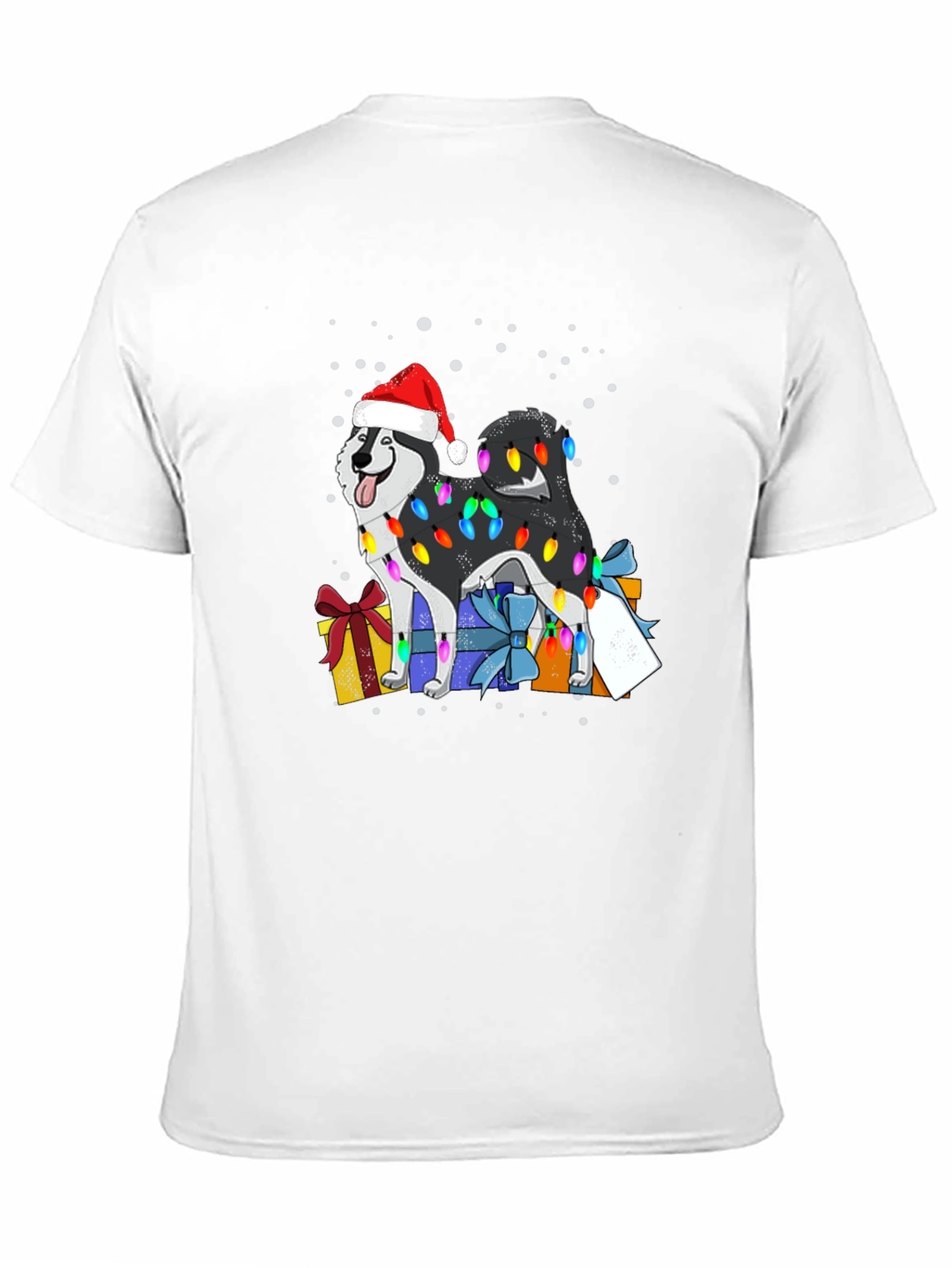 Husky Christmas Lights T-Shirt