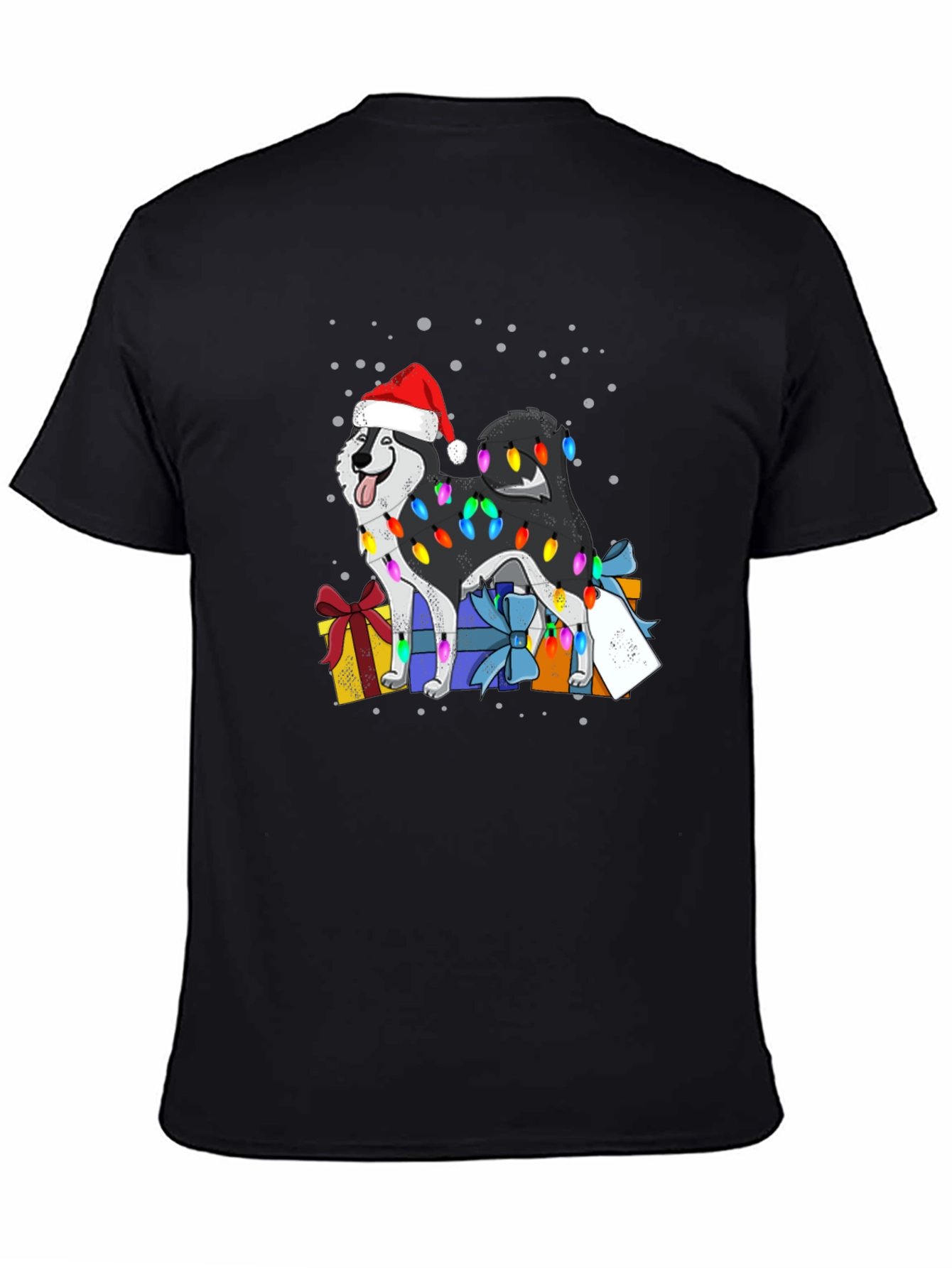 Husky Christmas Lights T-Shirt