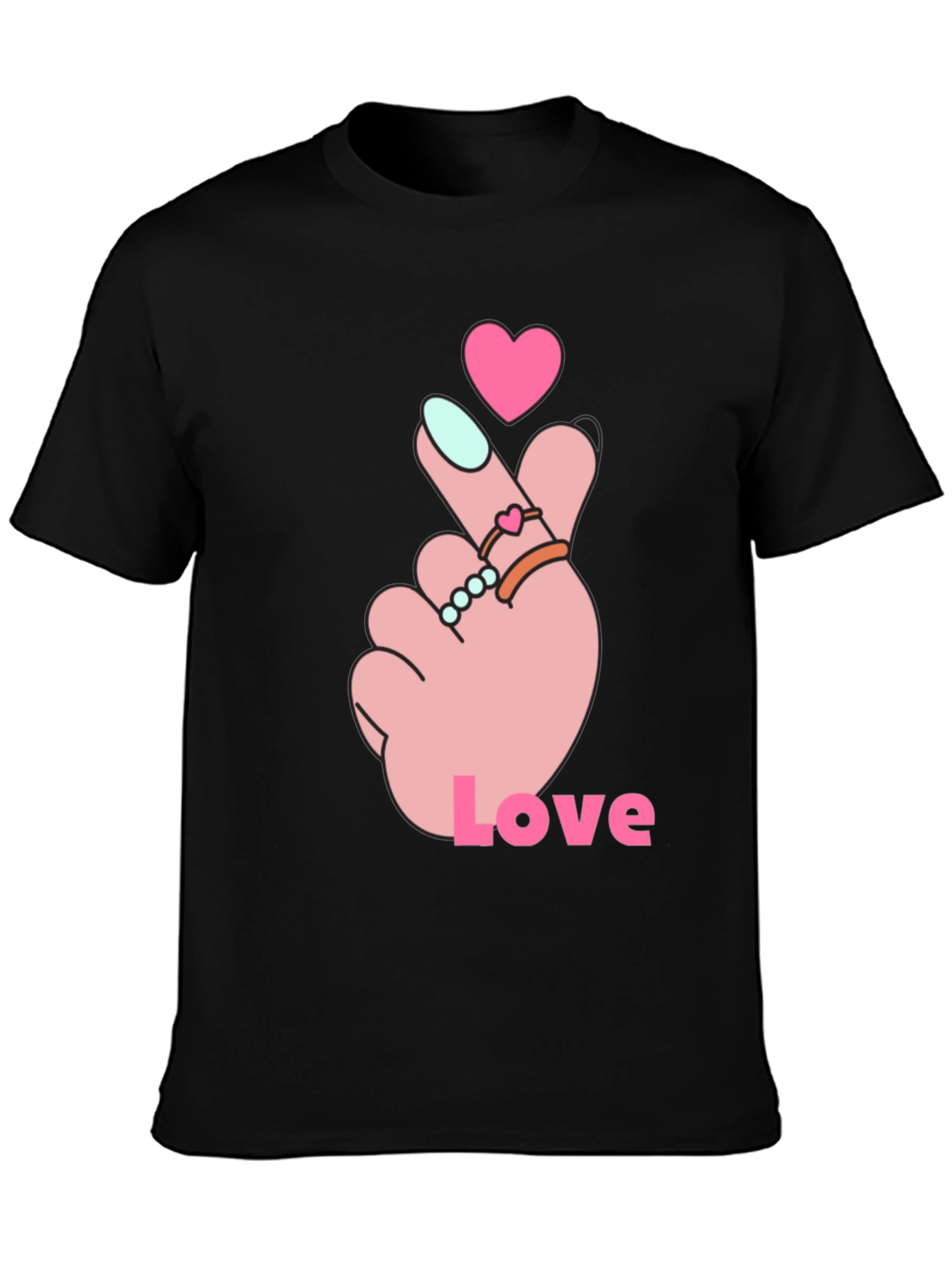 Heart Finger Love Graphic Tee