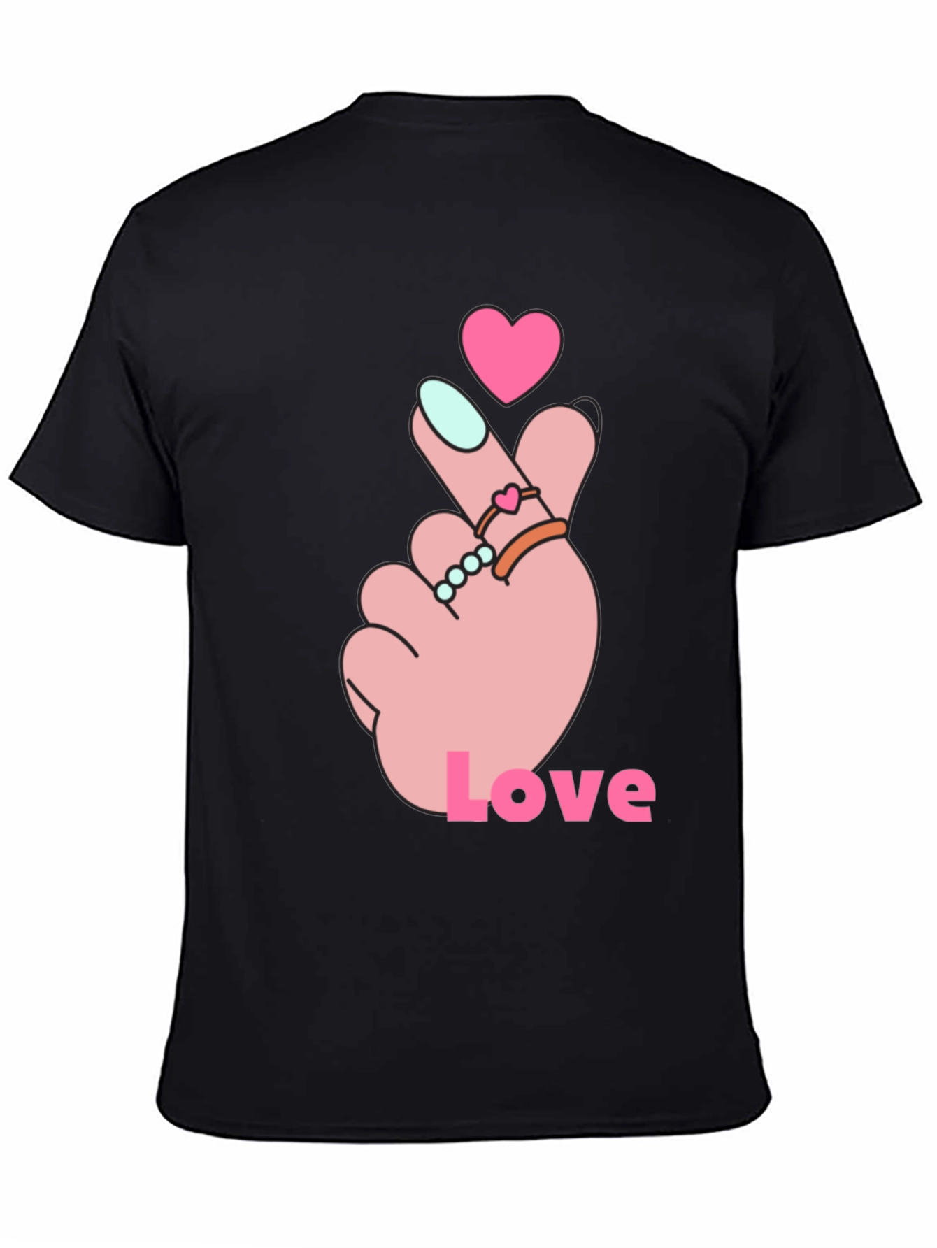 Heart Finger Love Graphic Tee