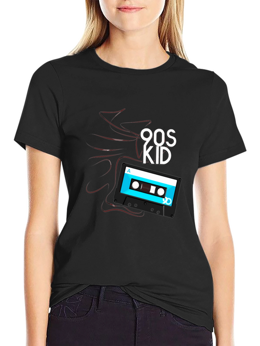 90s Kid Cassette Tape Graphic T-Shirt