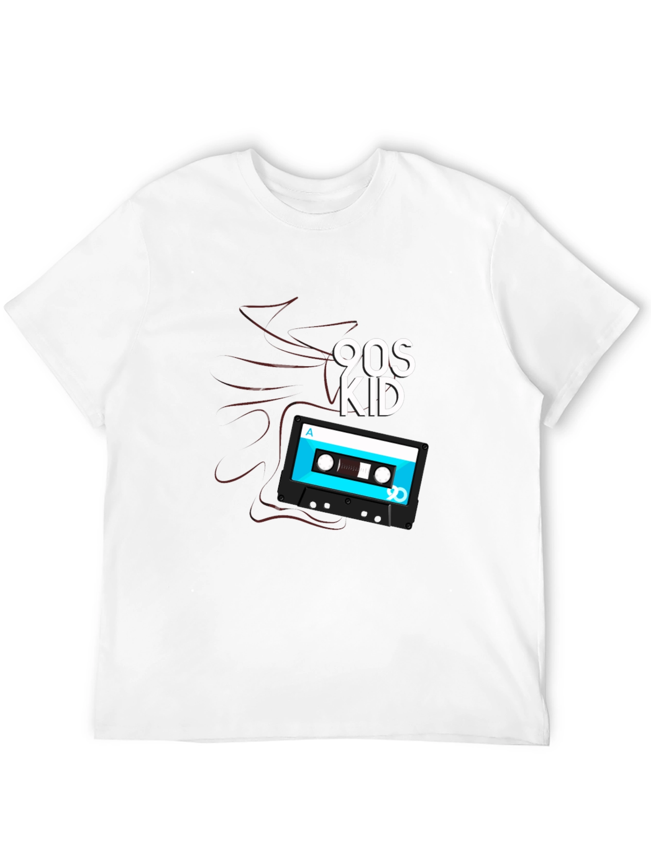90s Kid Cassette Tape Graphic T-Shirt